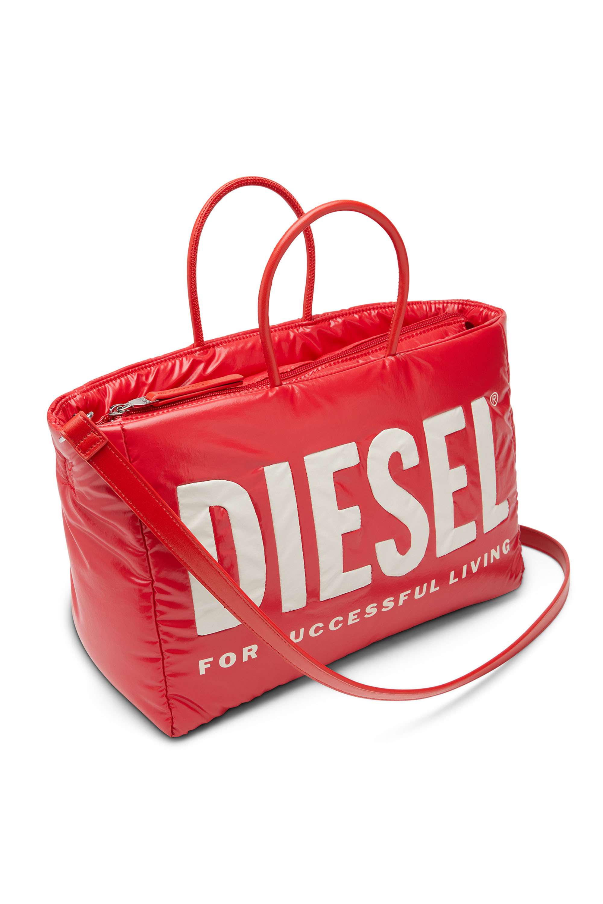 Diesel - PUFF DSL TOTE M X, Red - Image 5