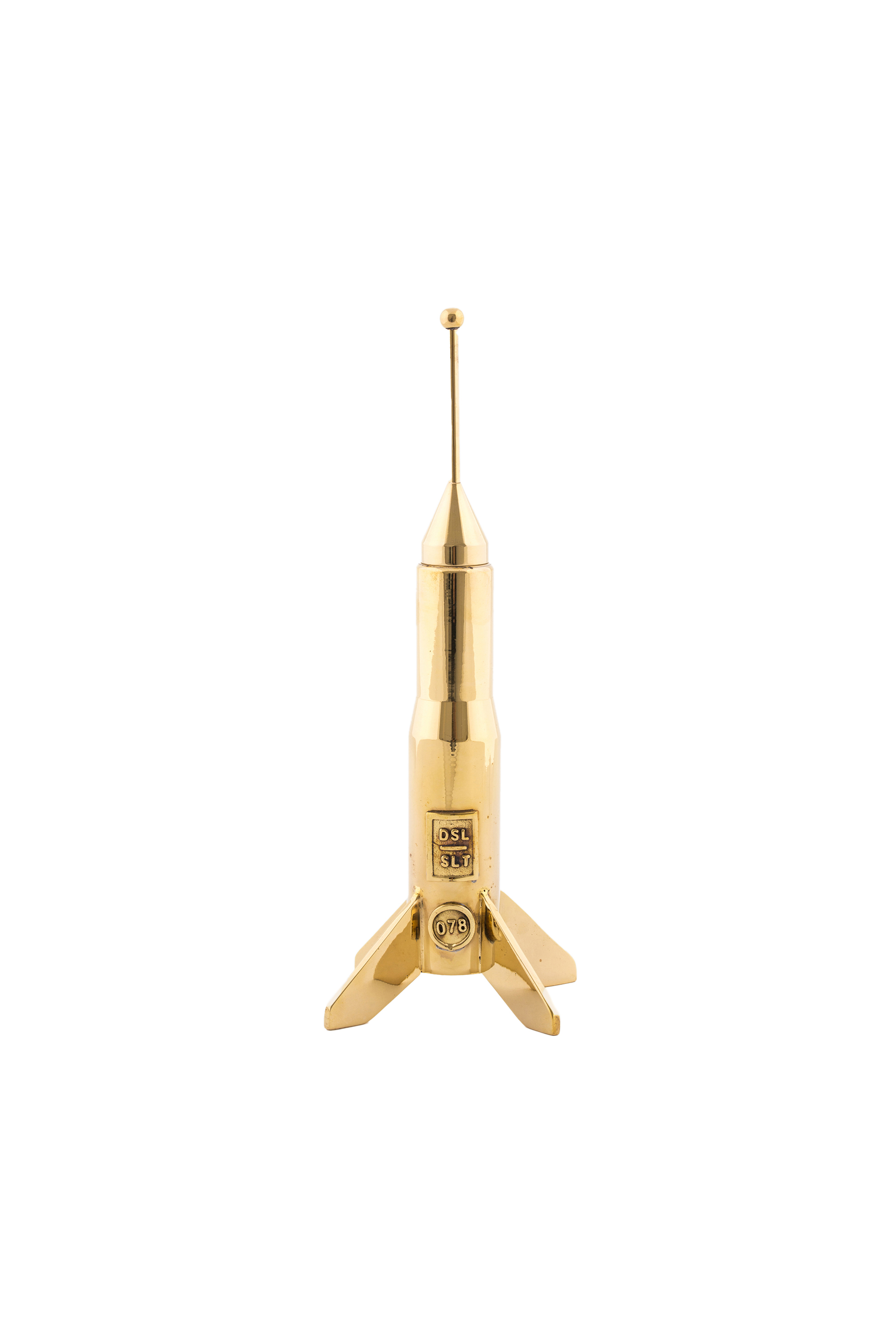 Diesel - 10877 COSMIC DINER, Unisex's Gold brass candle holder, &oslash; cm 13 / 5.1" in Gold - 2