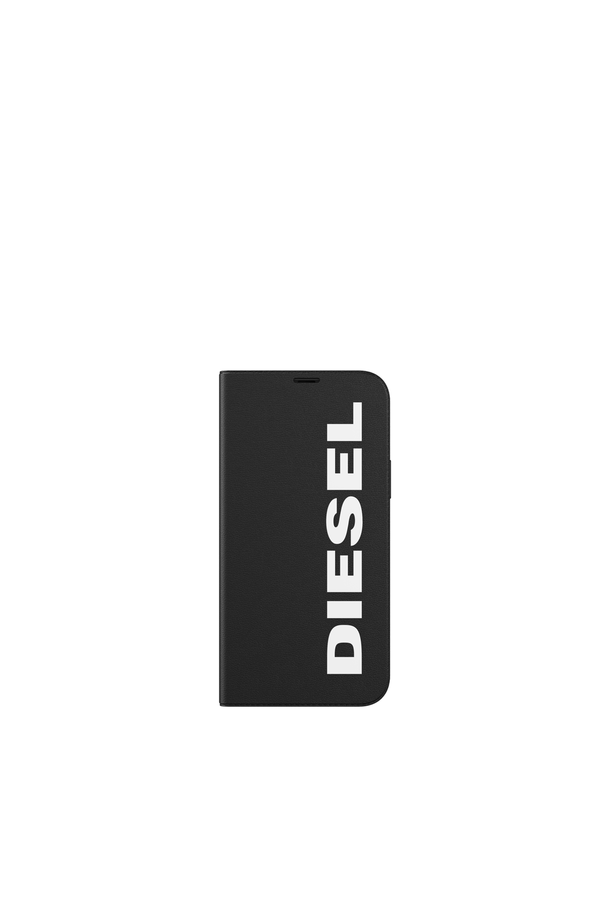 Diesel - 42486 BOOKLET CASE, Unisex's Booklet Case Core for iPhone 12/12 Pro in Black - 2