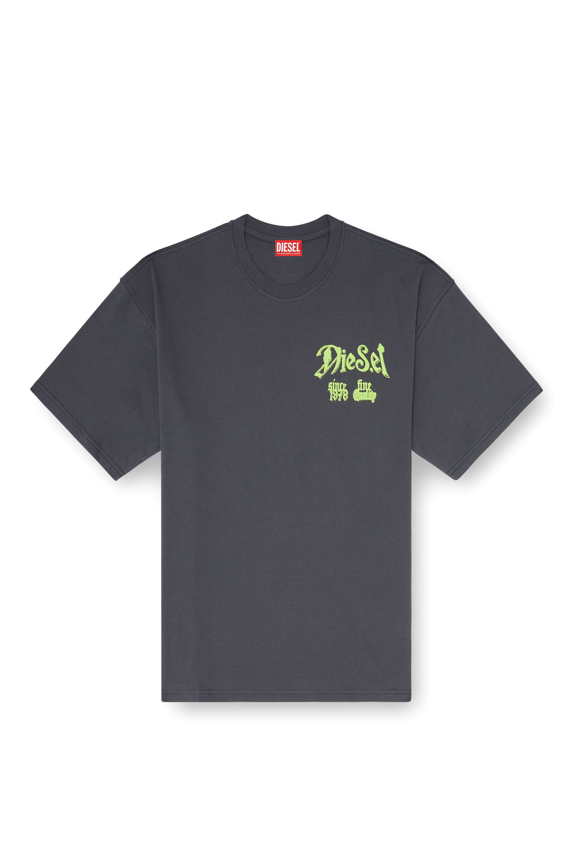 Diesel - T-BOXT-AA2, Man's Cotton T-shirt with flock graphic in null - 2