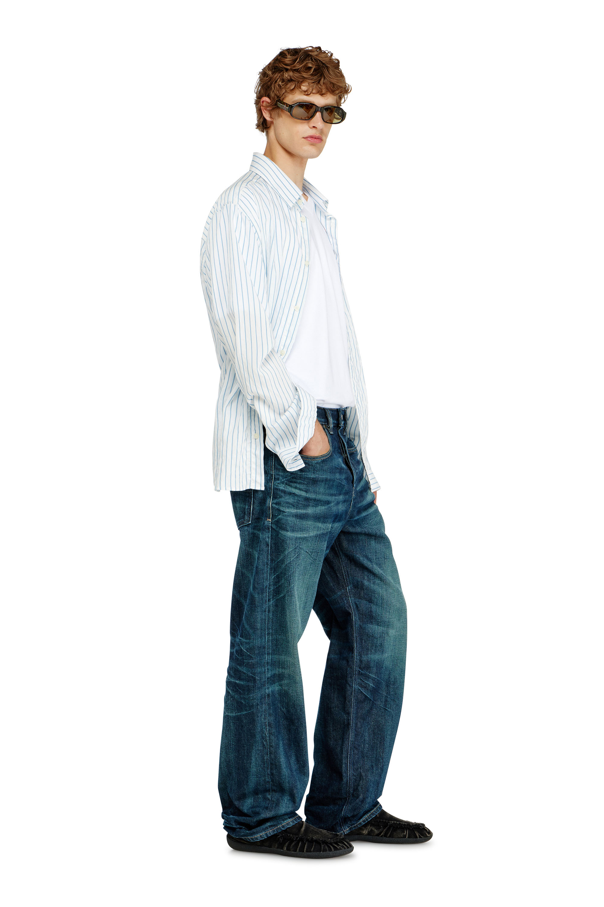 Diesel - Man's Relaxed Jeans 2001 D-Macro 09Q04, Dark Blue - 1