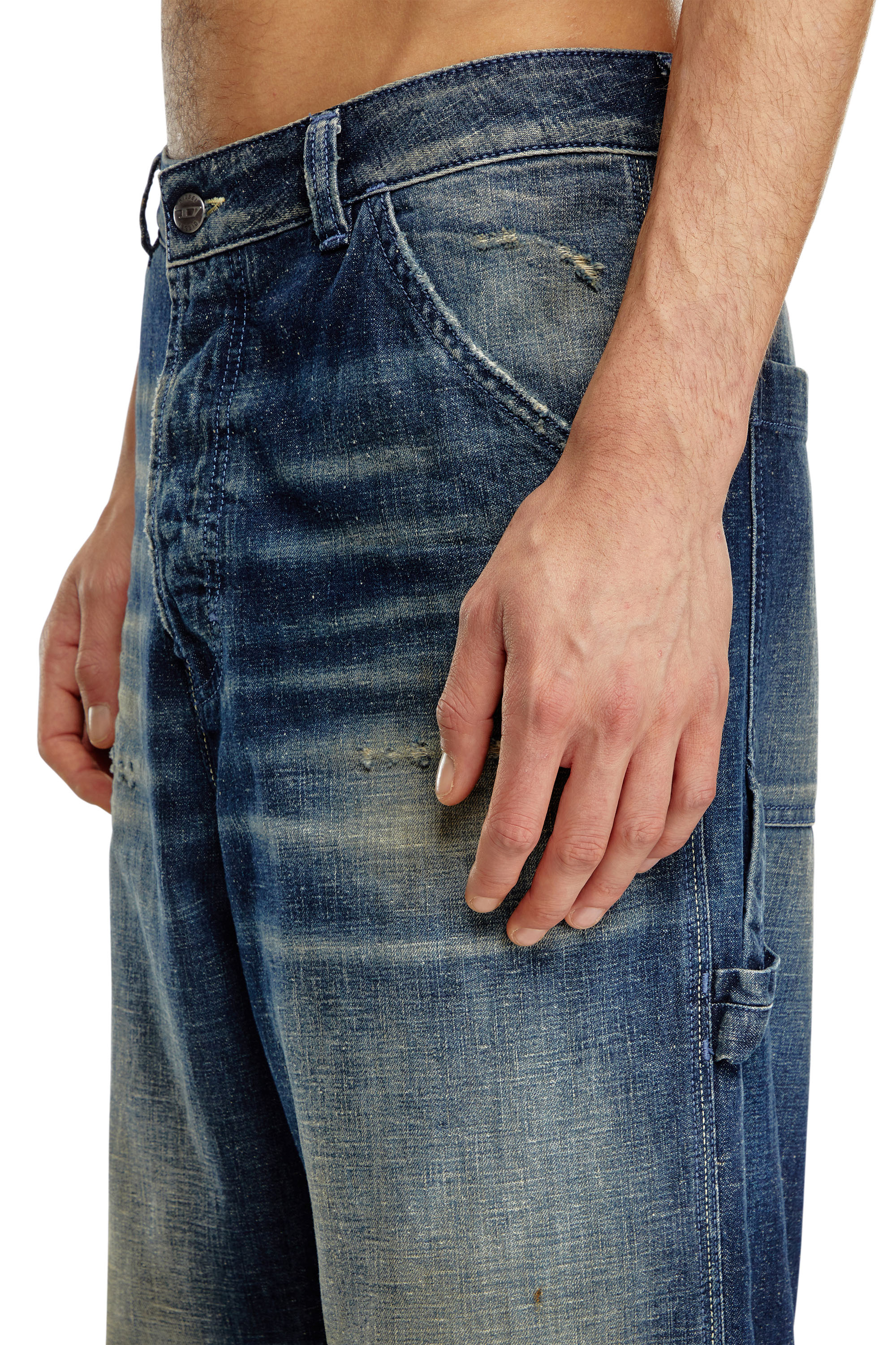 Diesel - Man's Relaxed Jeans D-Livery 09J91, Dark Blue - 3