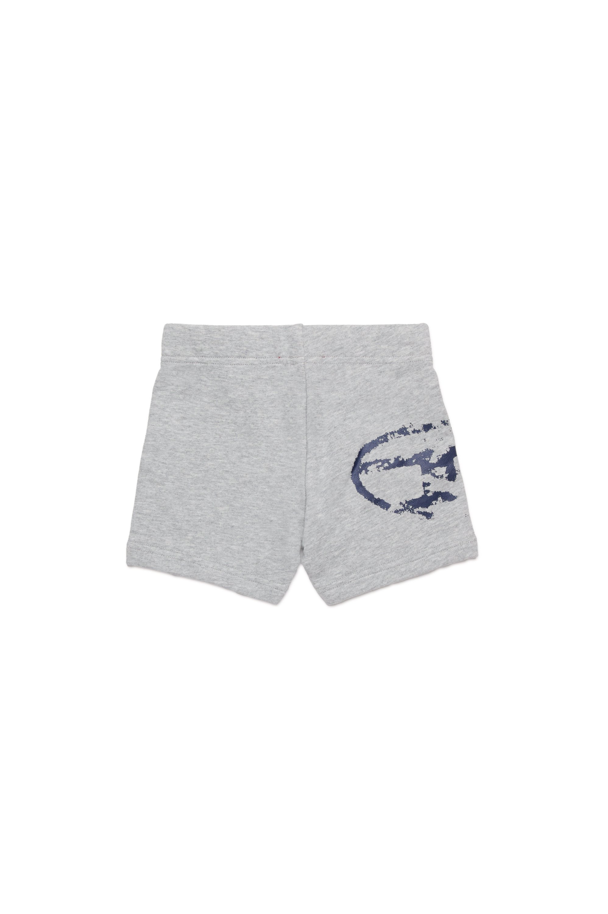 Diesel - PESDISHORTB, Unisex's Cotton shorts with distressed Oval D logo in Grey - 2