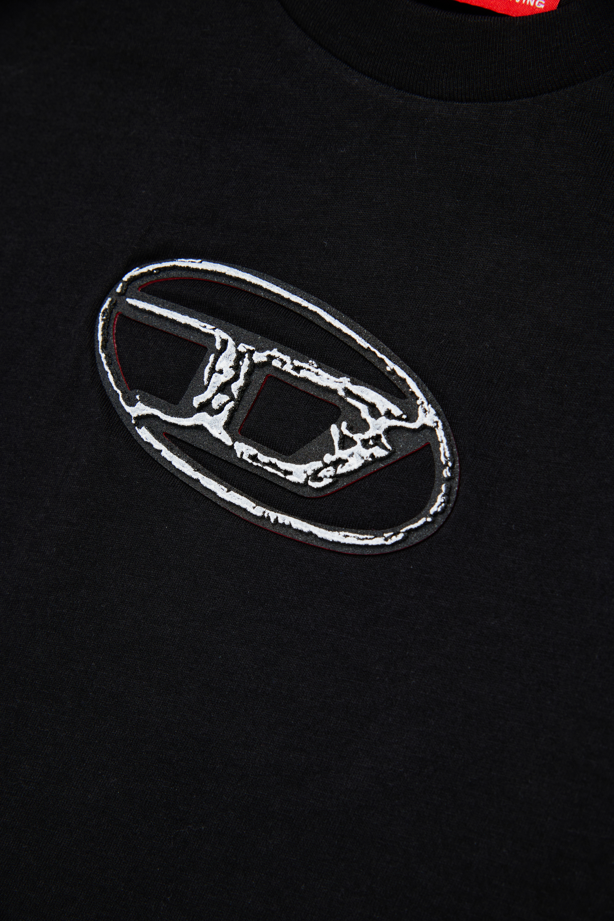 Diesel - TREDEN OVER, Man's Cotton T-shirt in Black - 4