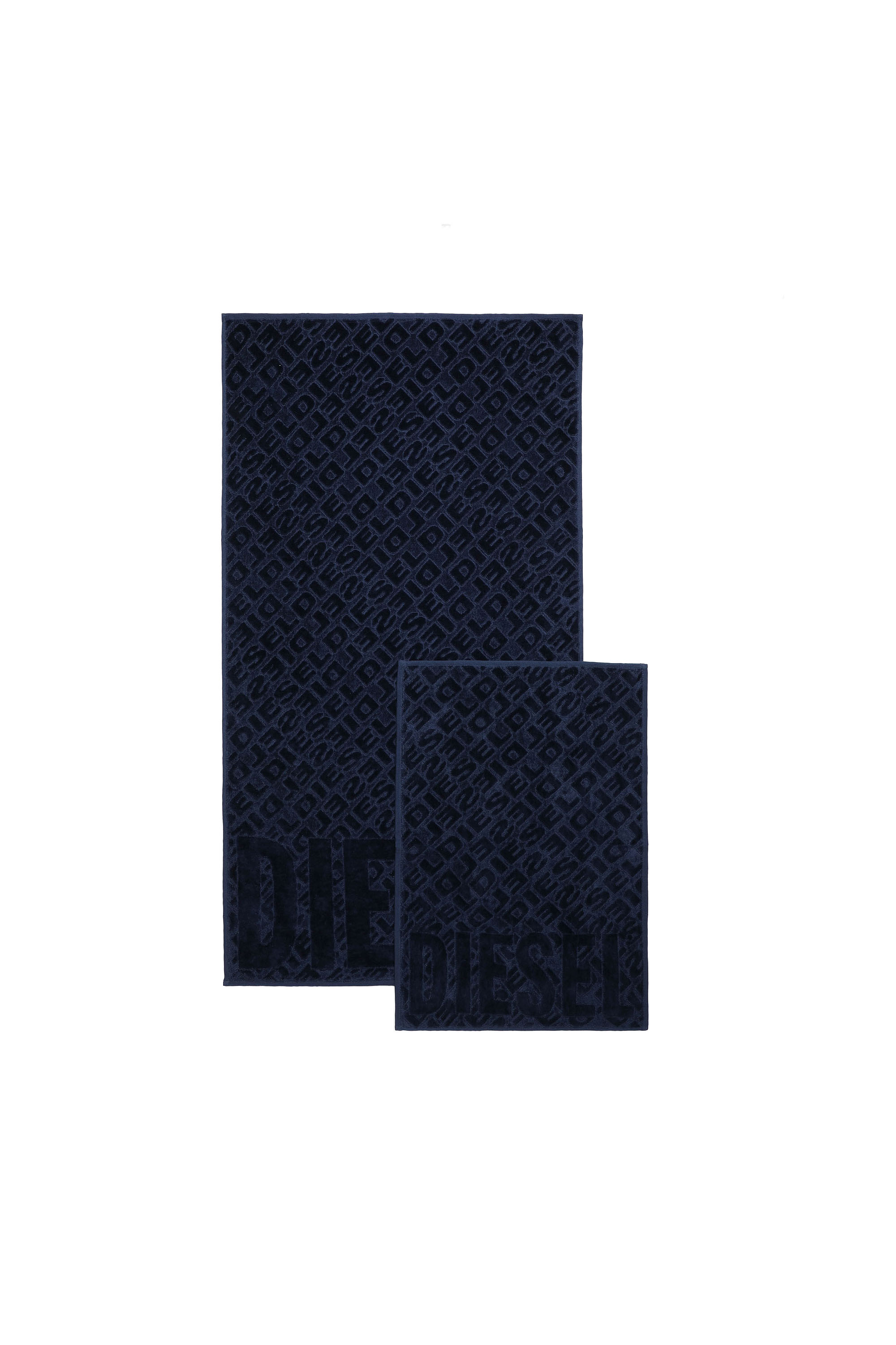 Diesel - COPP 3DLOGO         1+1, Unisex's Set of 2 towels 3D LOGO in Blue - 2