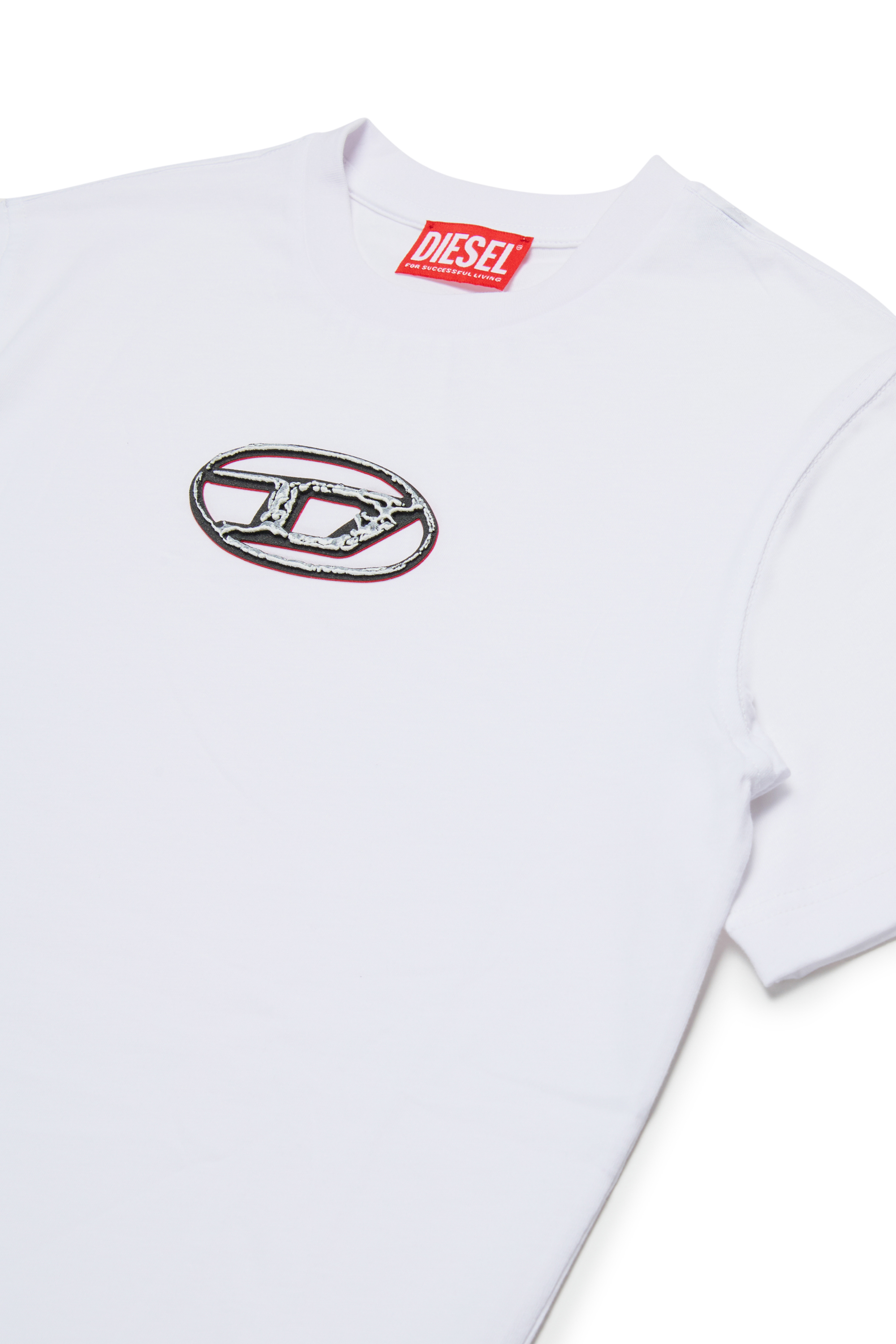 Diesel - TREDEN OVER, Man's Cotton T-shirt in White - 3