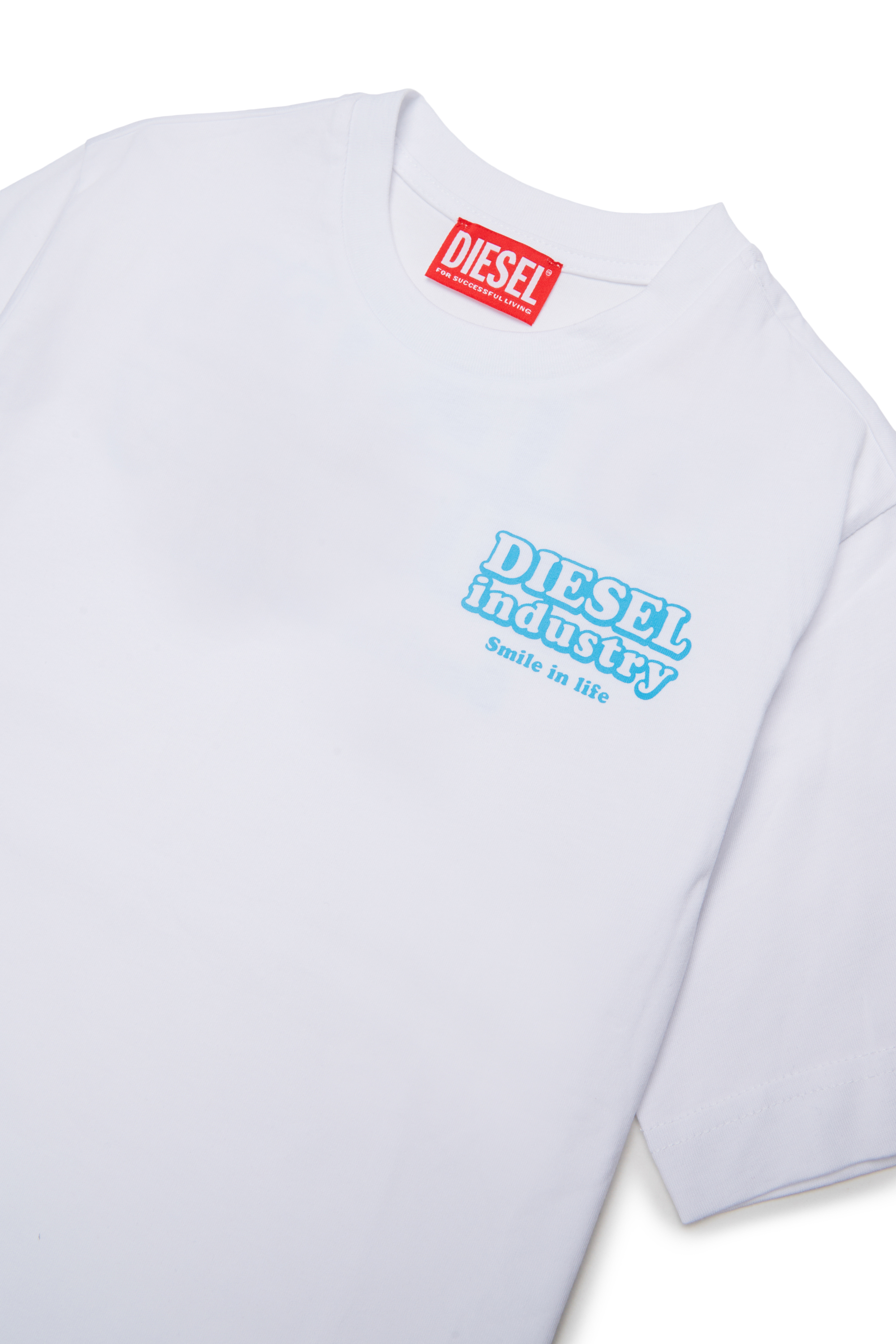 Diesel - TLODIM OVER, Man's T-shirt with Diesel Industry print in White - 3