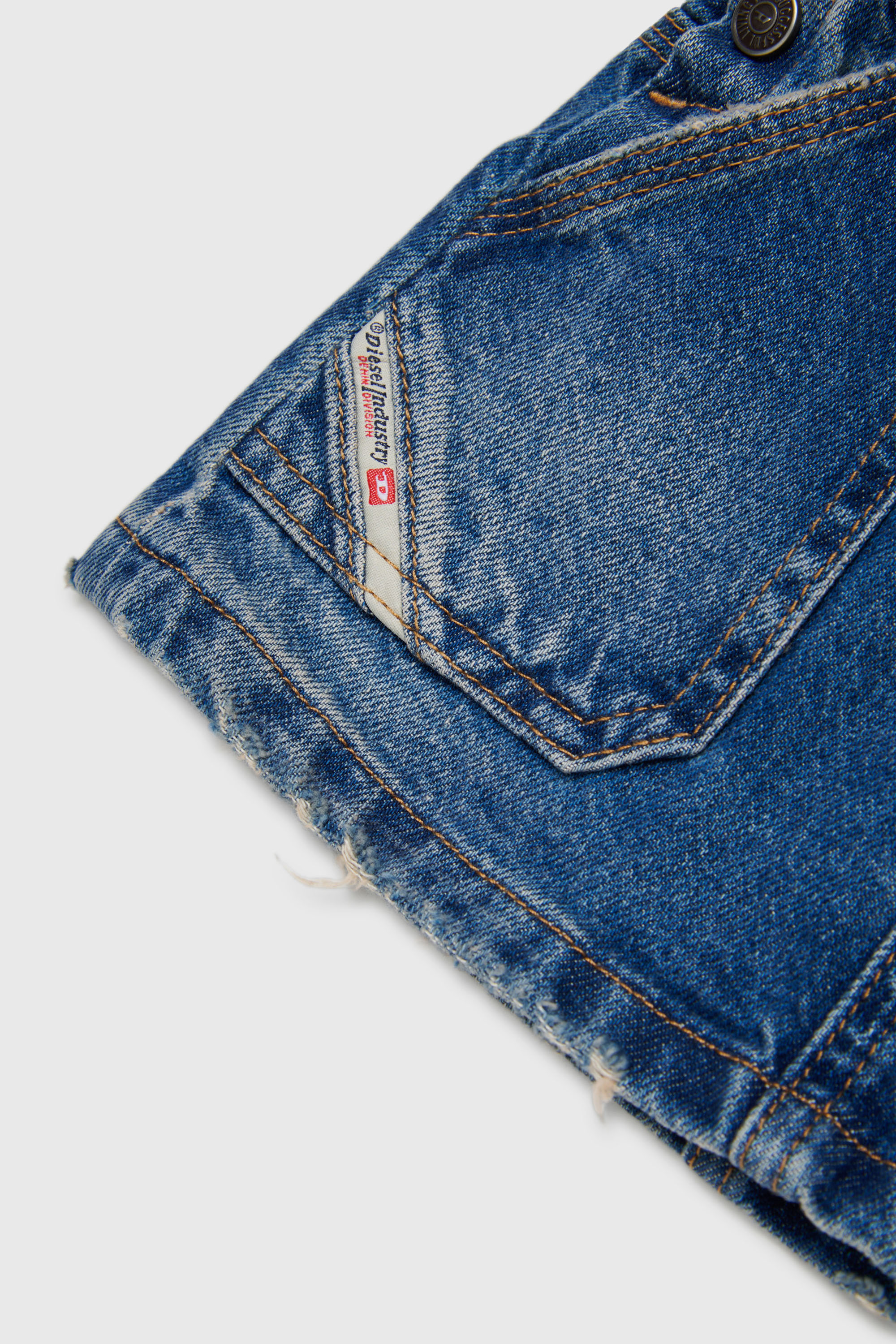 Diesel - JUMIB, Woman's Denim dungaree dress in Medium blue - 4