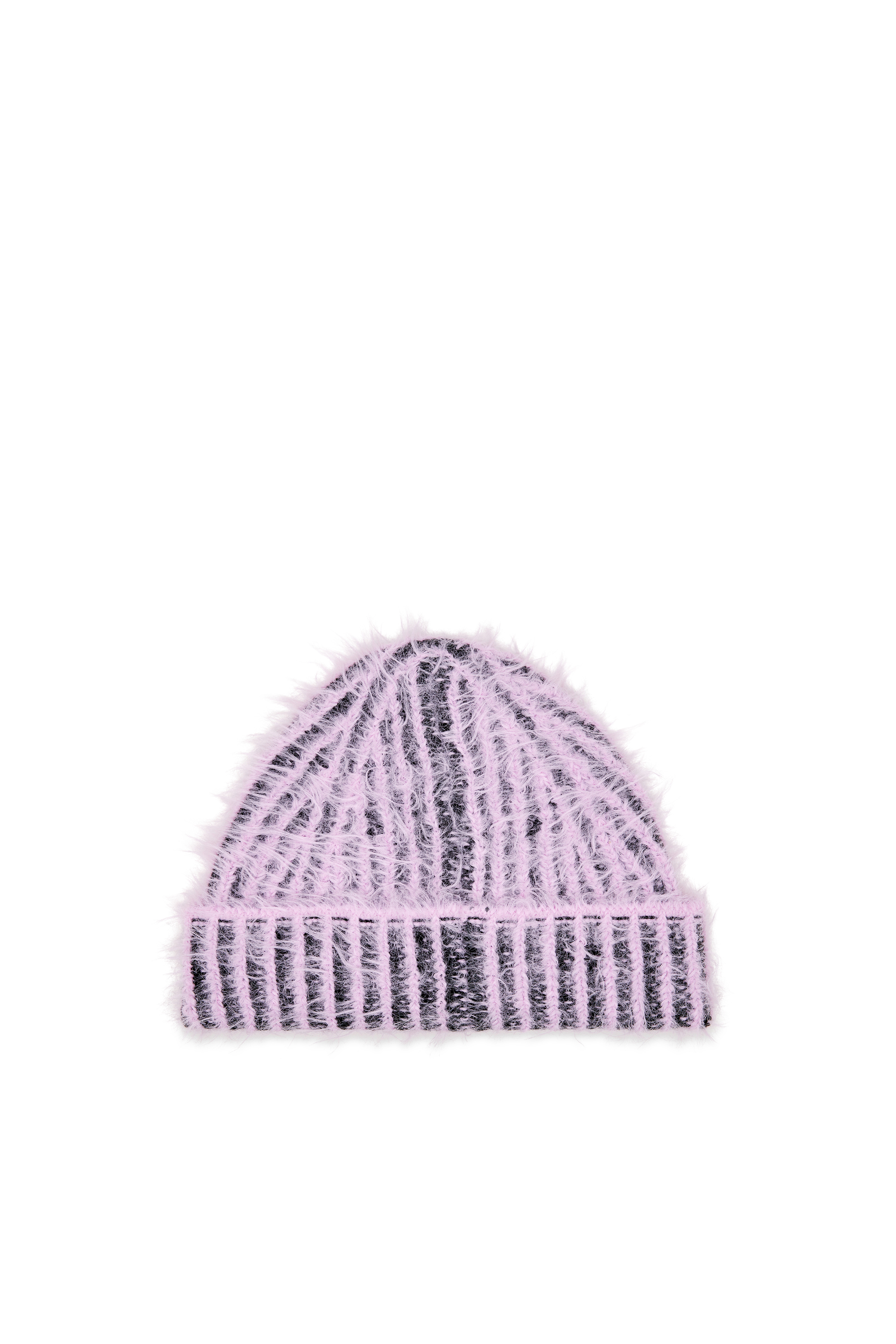 Diesel - K-FUR, Unisex's Ribbed vanise beanie in Lilac - 2