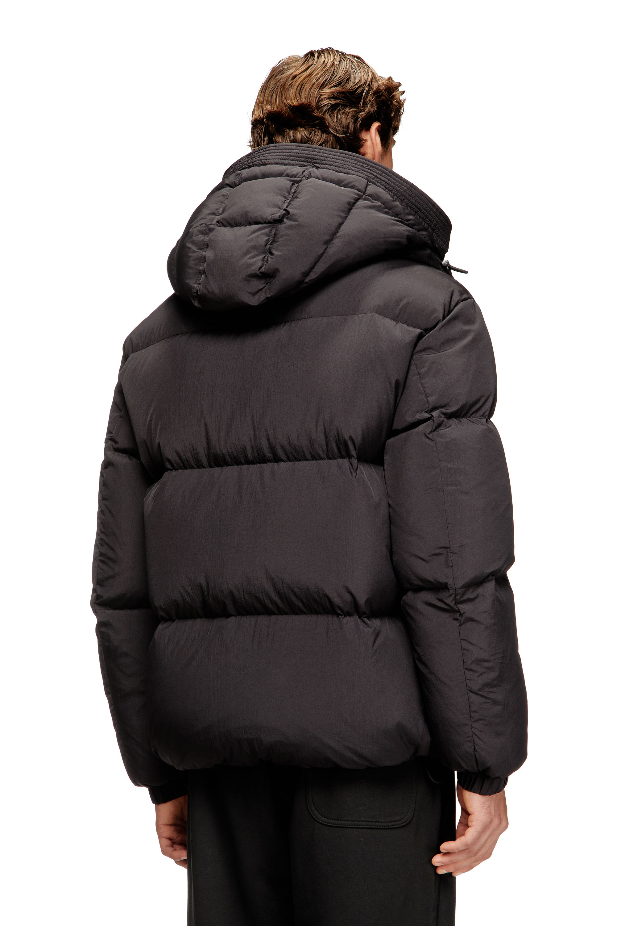 Diesel - W-ROLFYS-WRD, Man's Quilted down jacket in ViralOff&reg; Taslan in Dark grey - 4
