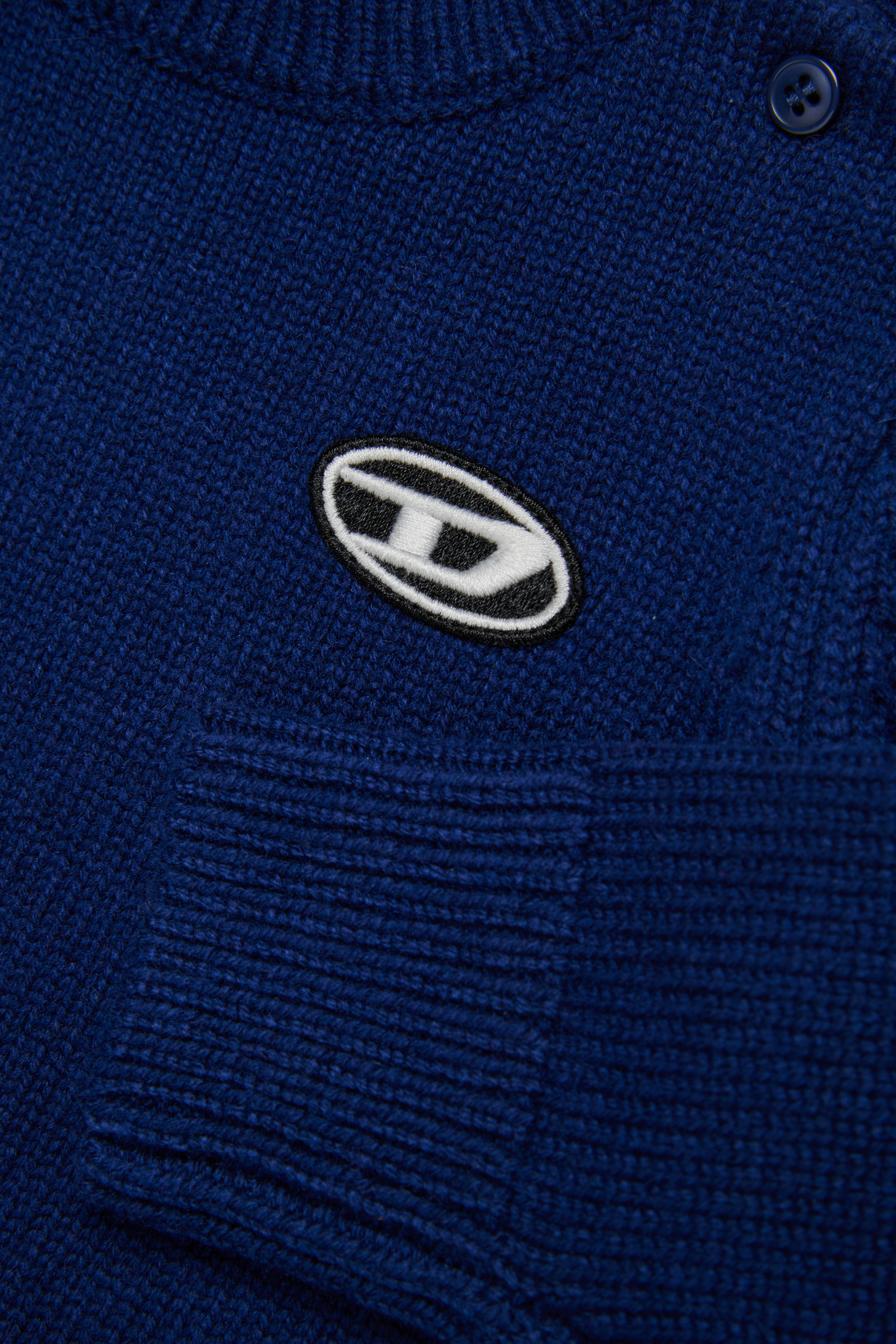 Diesel - KOLLYB, Unisex's Wool blend sweater in Blue - 4