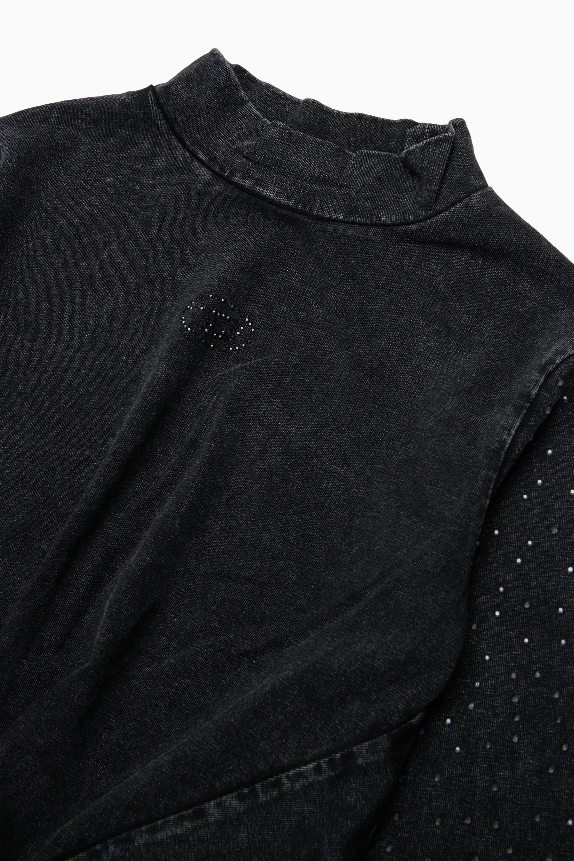 Diesel - TKNOT, Woman's Twist-hem top with rhinestones in Black - 3