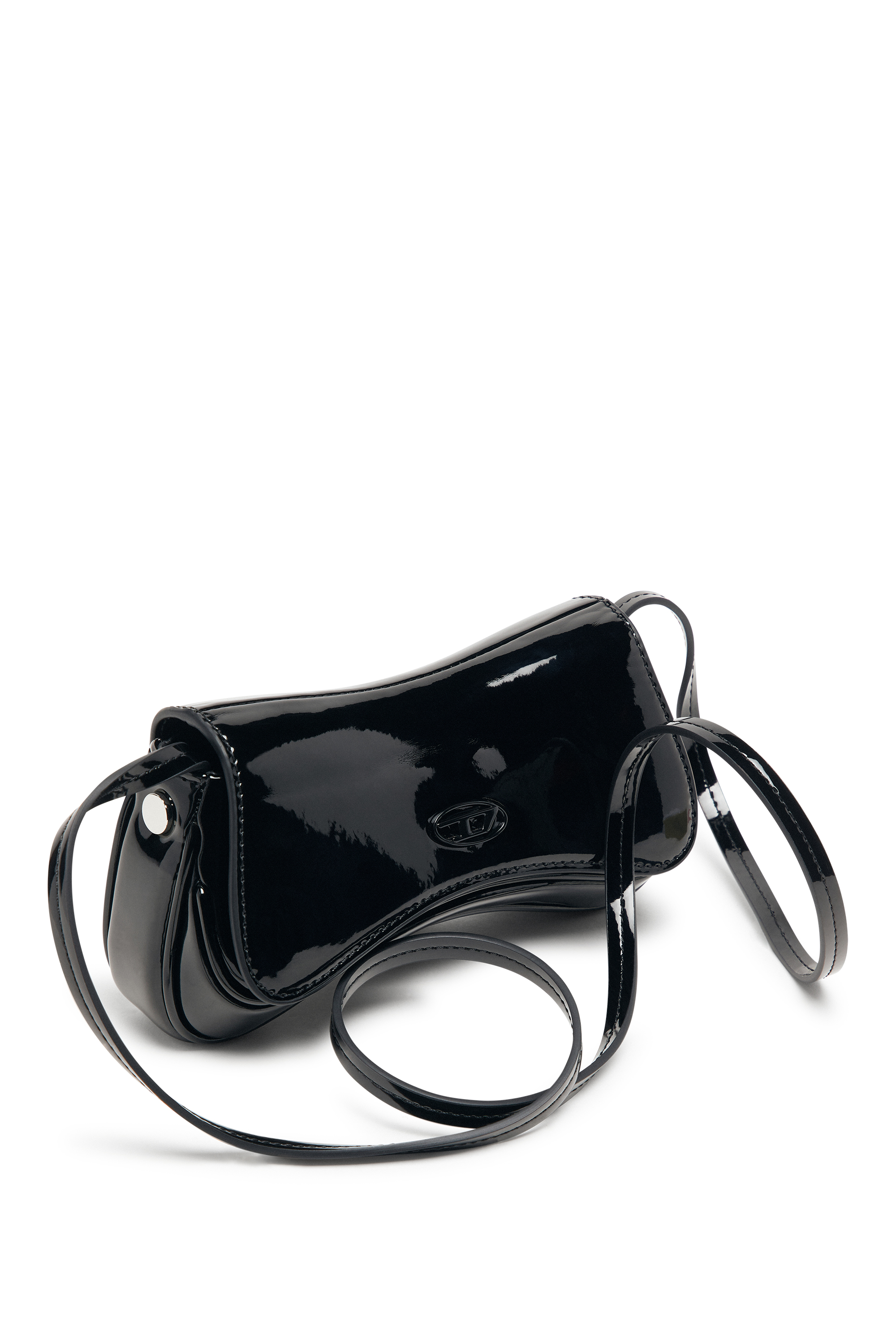 Diesel - PLAY CROSSBODY XS, Woman's Play-Small crossbody bag  in glossy PU in Black/Flash mirror - 5