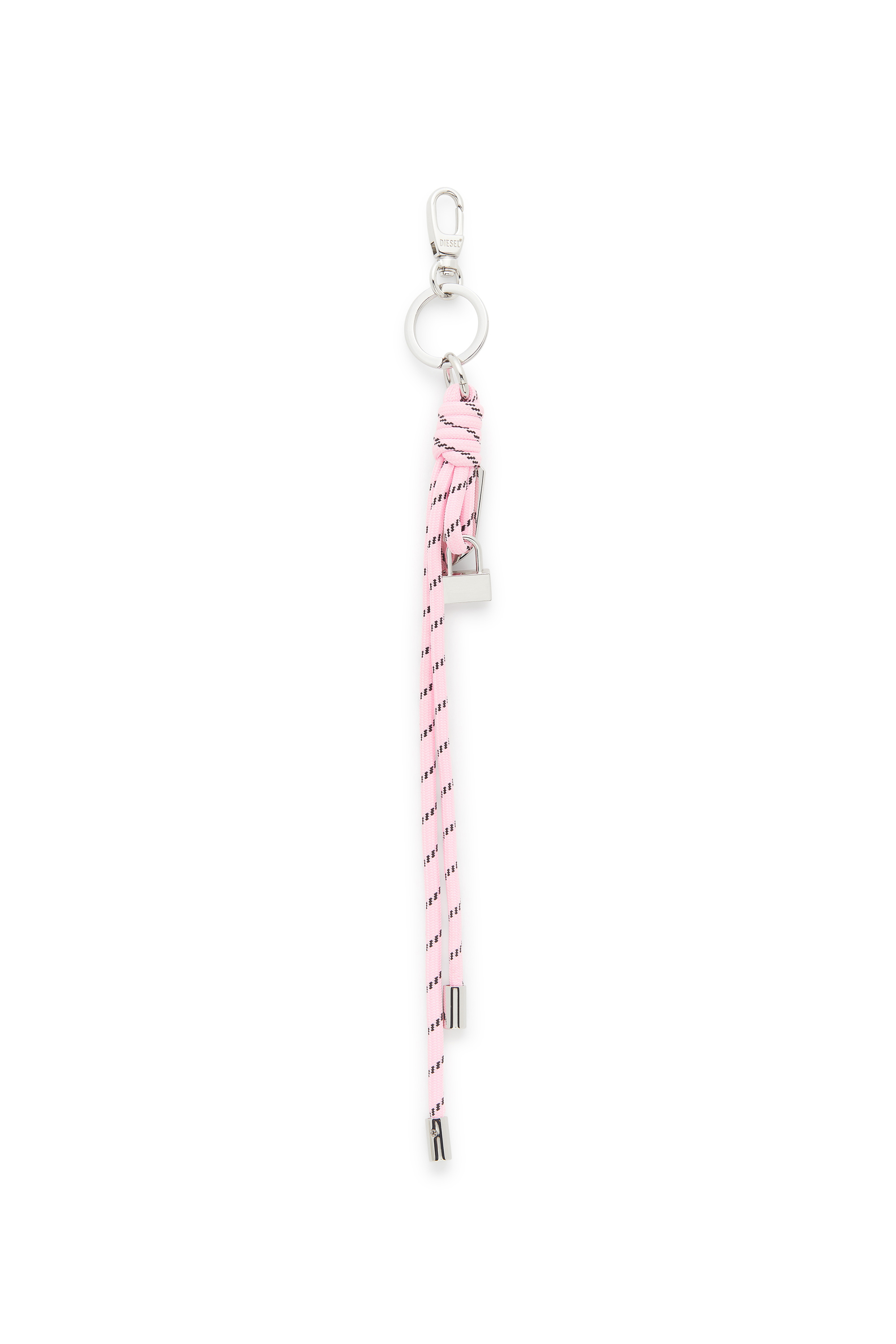 Diesel - ROPE II, Unisex's Metal and rope charm with Diesel pendant in Pink - 2
