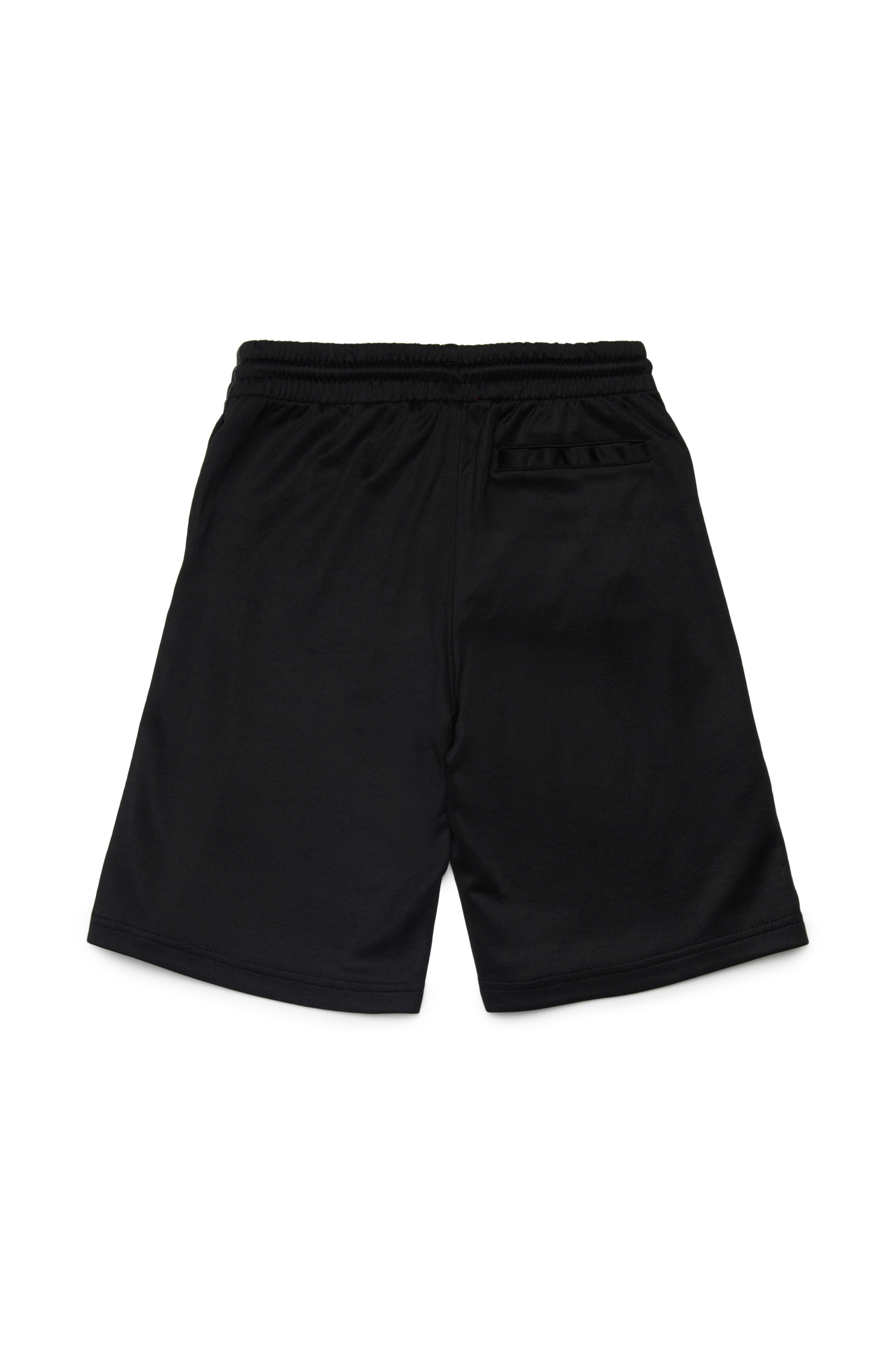 Diesel - PACARON SHORT, Man's Sweat shorts with side bands in Black - 2