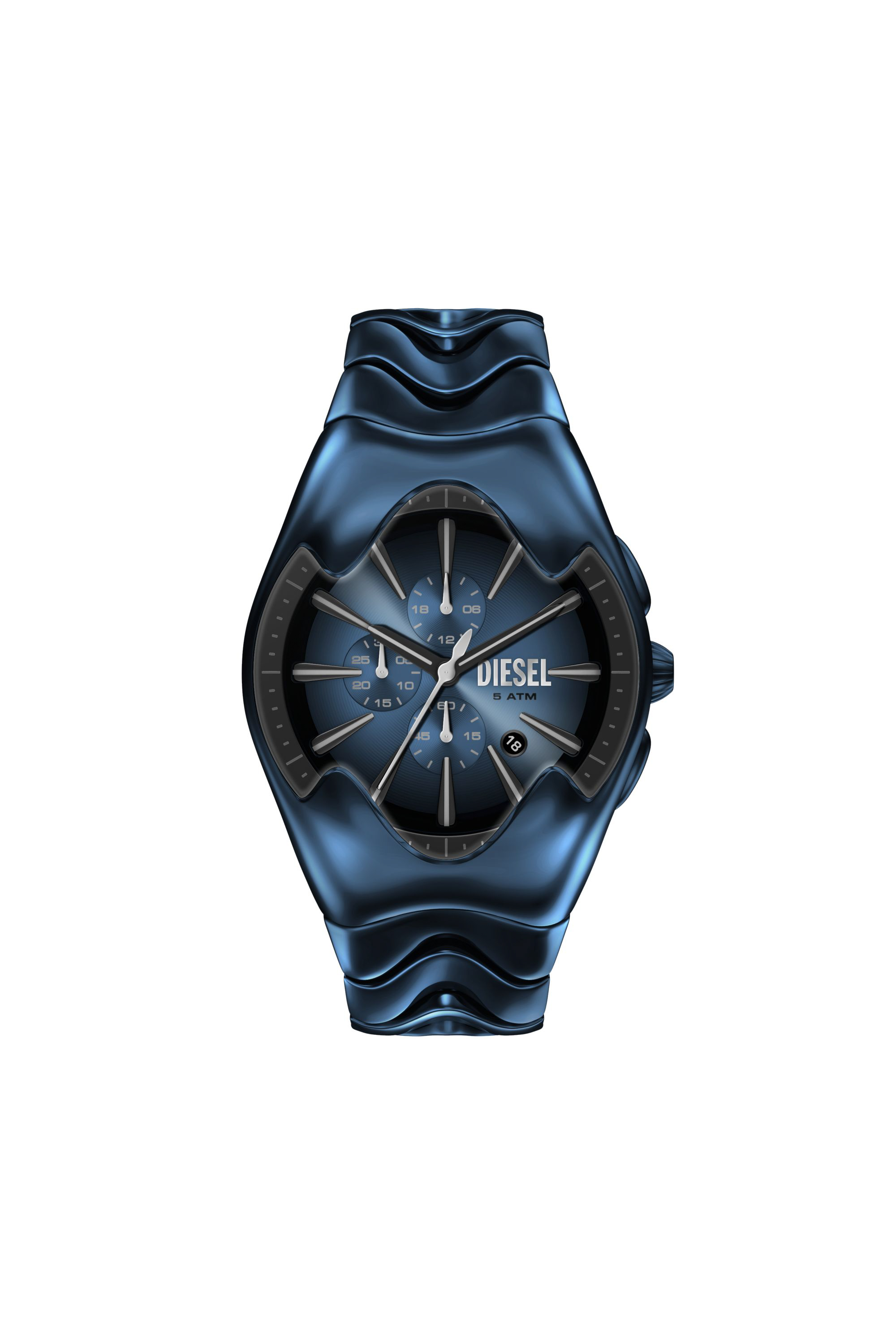 Diesel - DZ4704 WATCH, Man's Mercurial Chronograph Blue Stainless Steel Watch in Black/Blue - 1