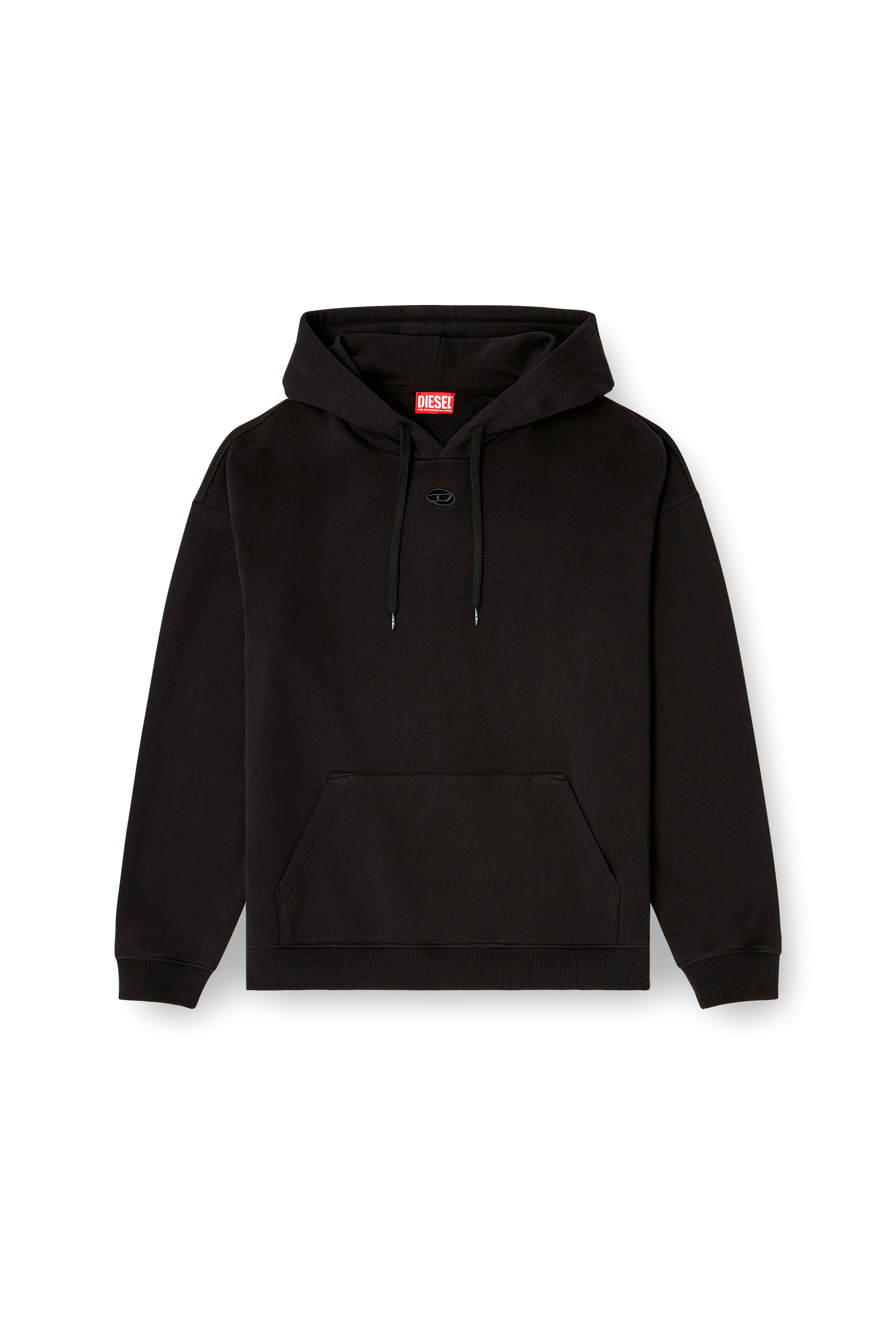 Diesel - S-BOXT-HOOD-DCO, Man's Relaxed fit hoodie with kangaroo pocket in Black - 2