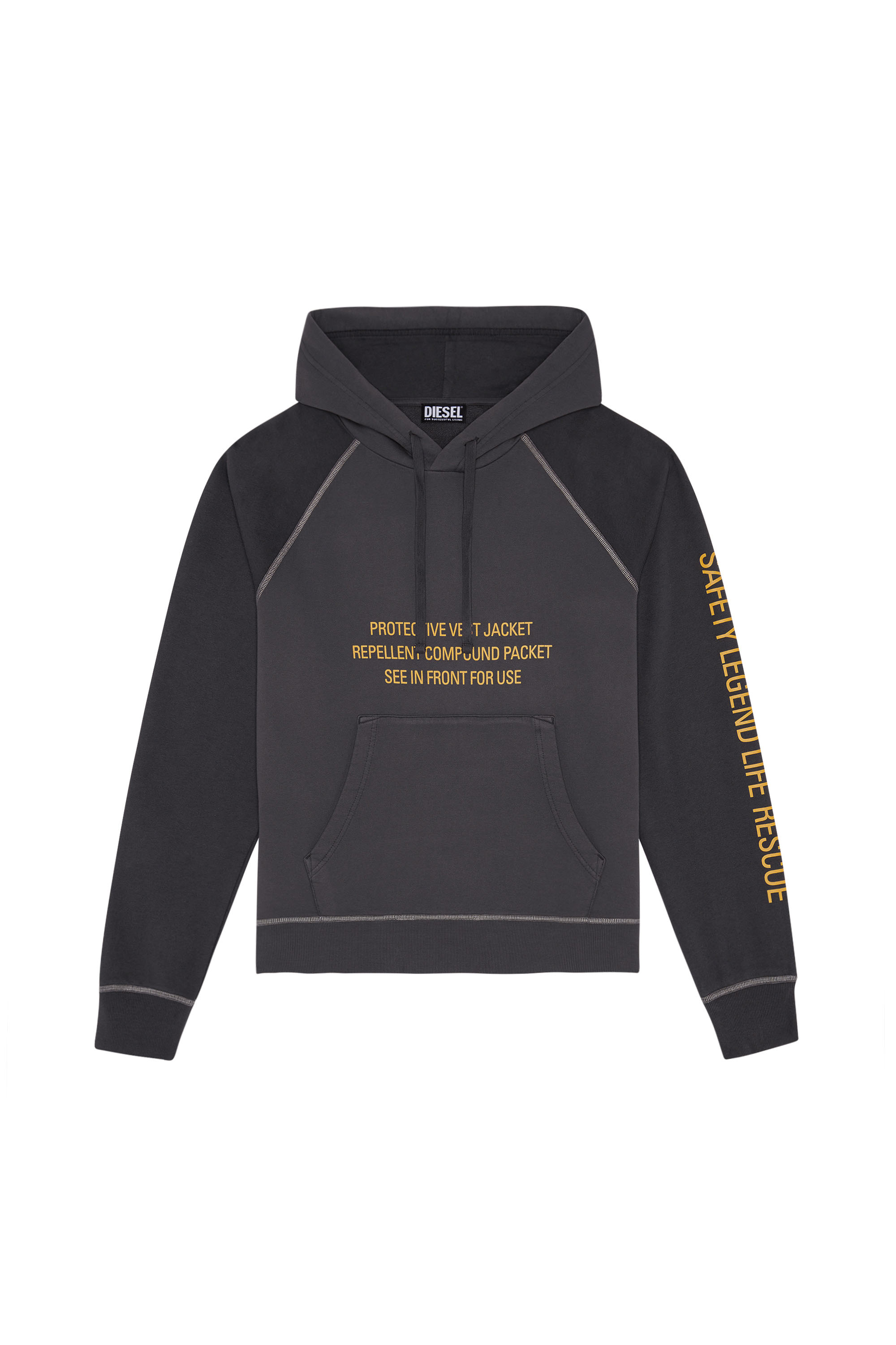 Diesel - S-GIRLAN-HOOD, Dark grey - Image 3