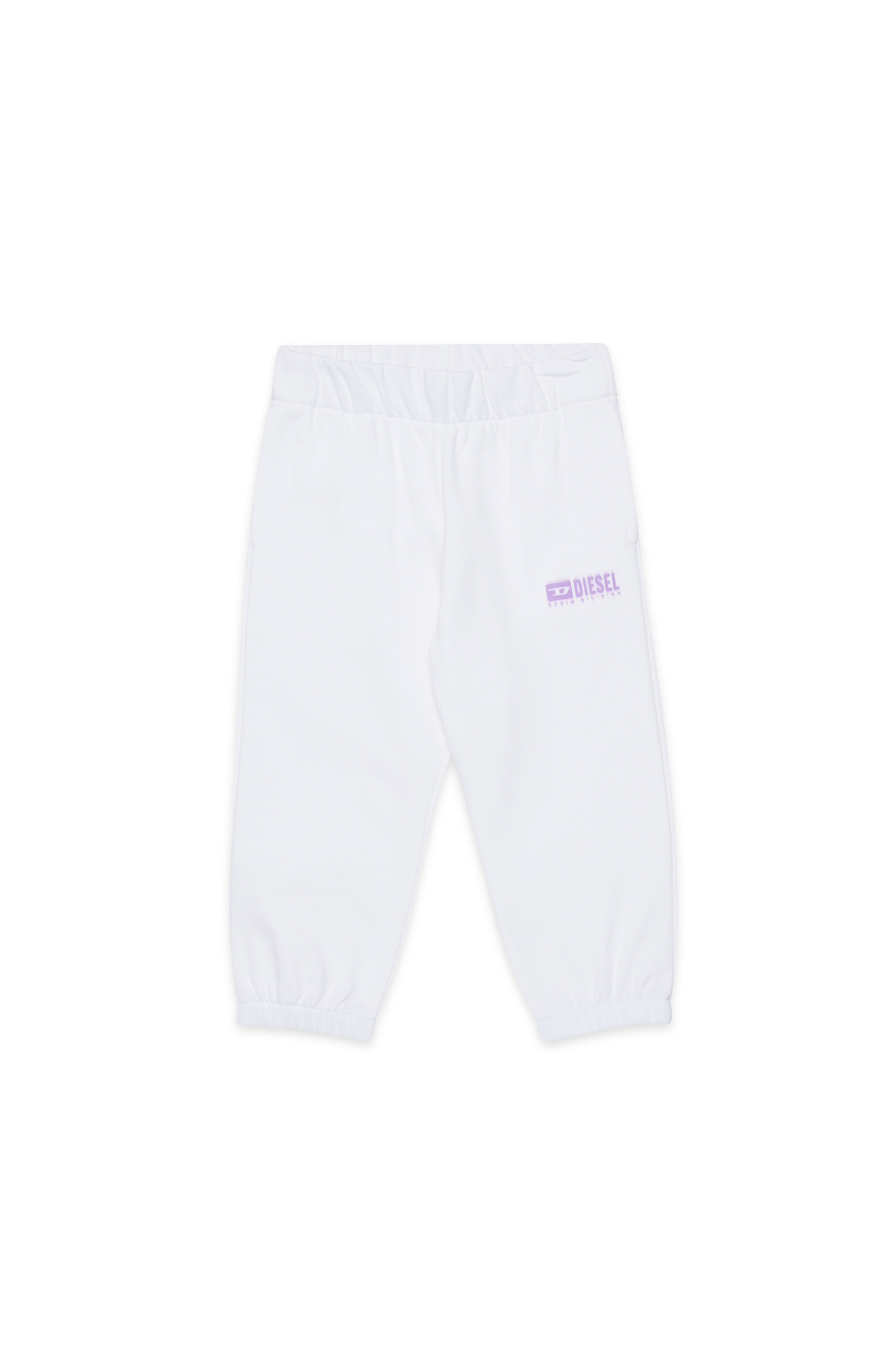 Diesel - PBASEB, Unisex's Sweatpants with smudged logo in White - 1