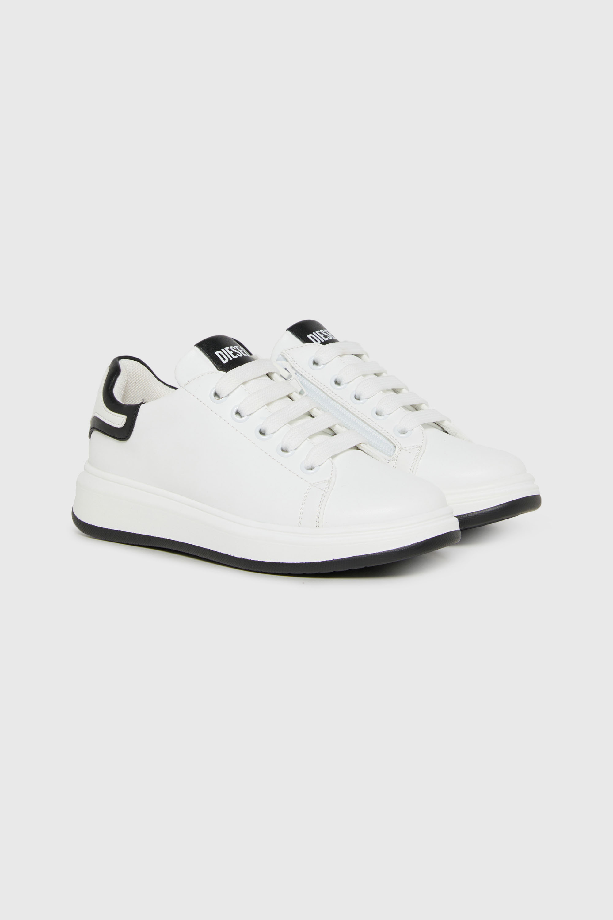 Diesel - S-MEQUIPLA, Unisex's S-MEQUIPLA-Sneakers with contrast trims in White/Black - 2