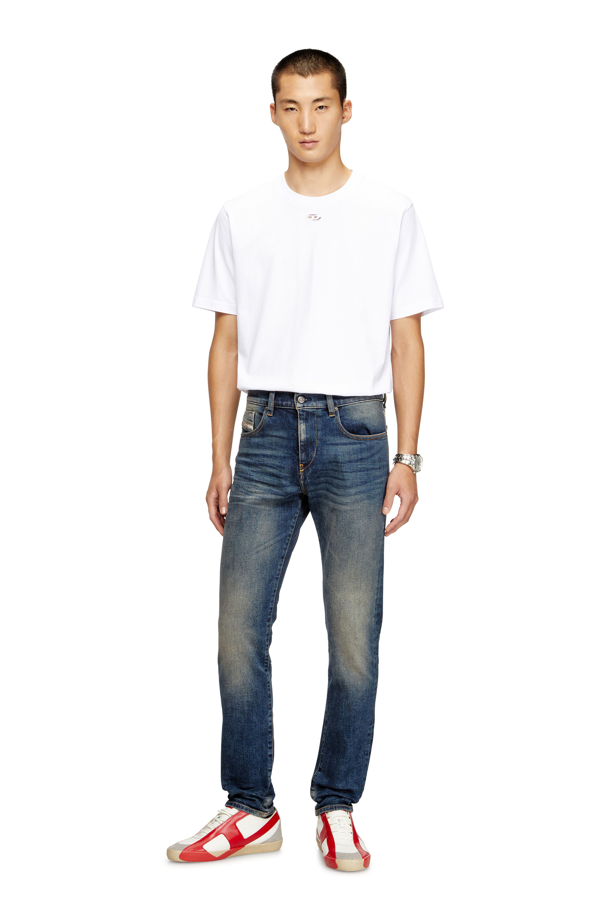 Diesel - Man's Slim Jeans 2019 D-Strukt 09M16, Dark Blue - 2
