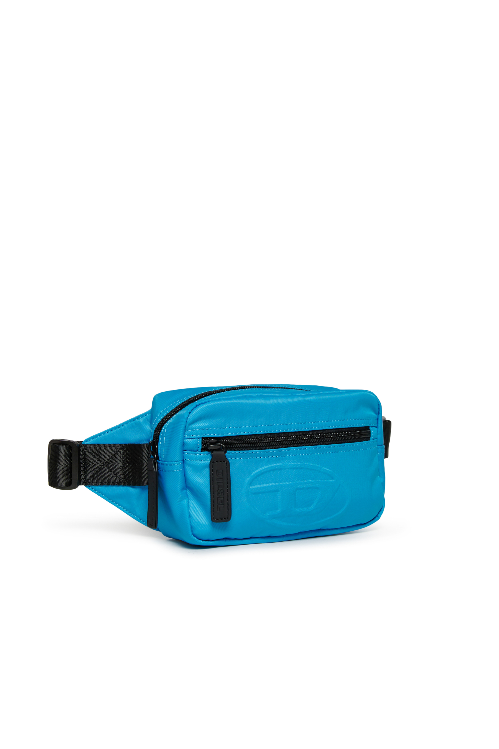 Diesel - WDEMBOSSED, Unisex's Nylon belt bag with embossed logo in Blue - 3