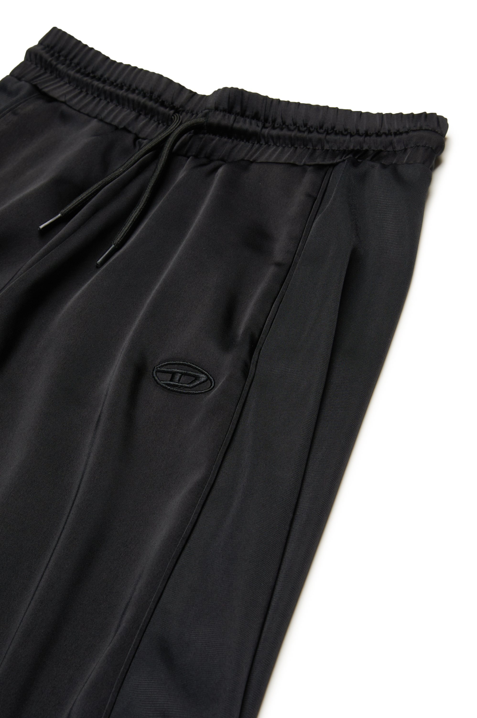 Diesel - PWILD, Woman's Palazzo pants in satin and jersey in Black - 3