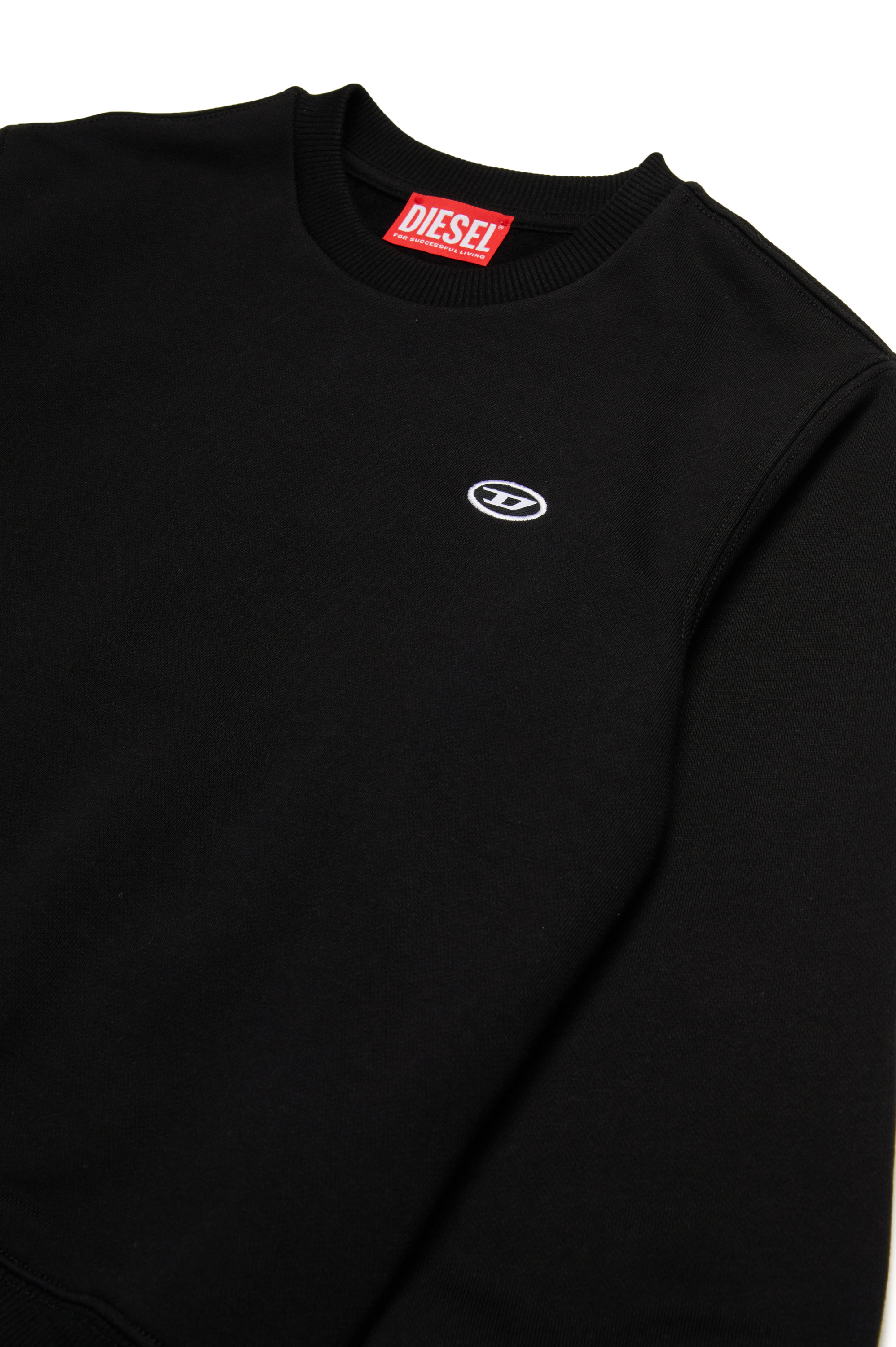 Diesel - SROBDOVALPJ OVER, Man's Sweatshirt with Oval D patch in Black - 3