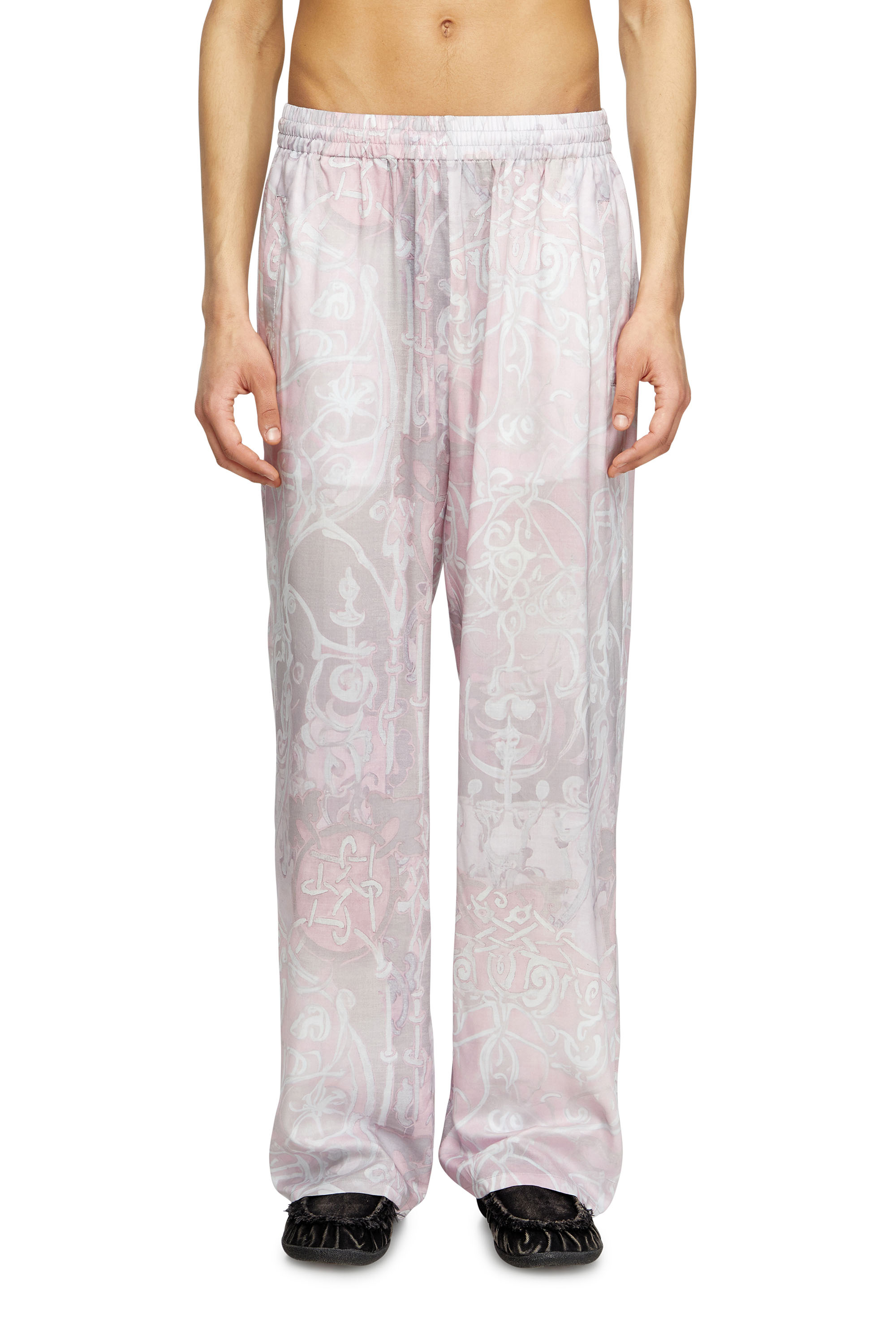 P-THECK-A-AJFW, Pink Diesel - P-THECK-A-AJFW, Unisex's Track pants with medieval print in Pink - 3