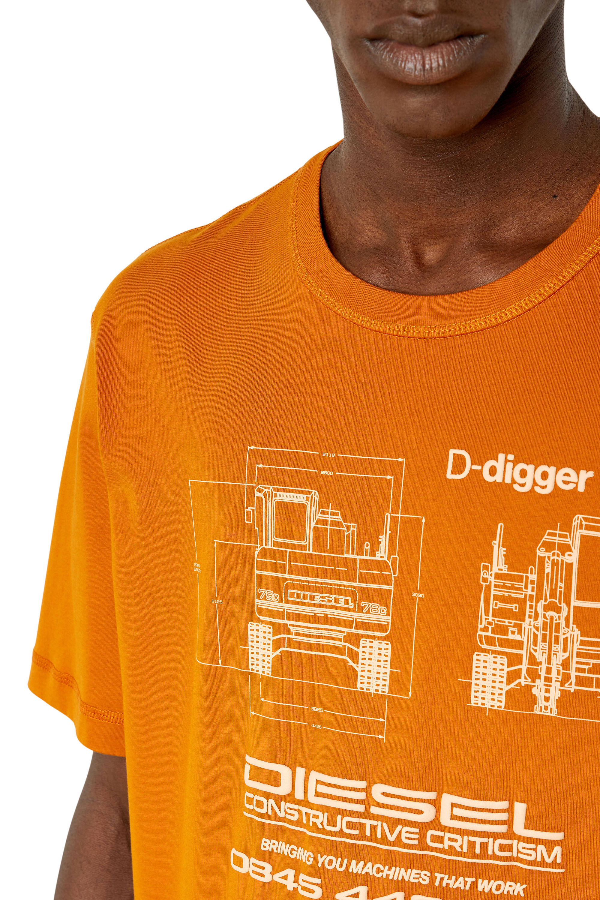 Diesel - T-JUST-SLITS-G1, Orange - Image 5