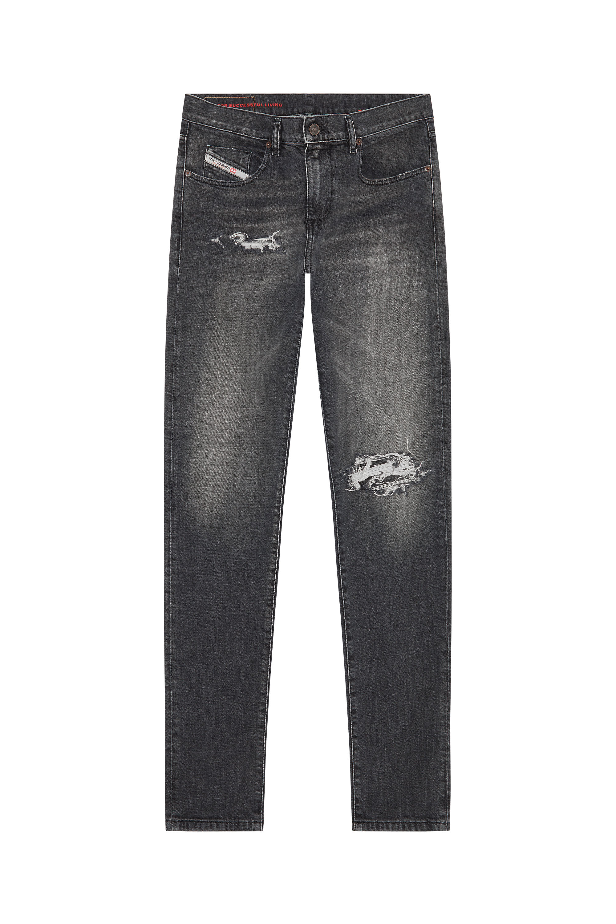 Diesel - 2019 D-STRUKT 09F07 Slim Jeans, Black/Dark grey - Image 6