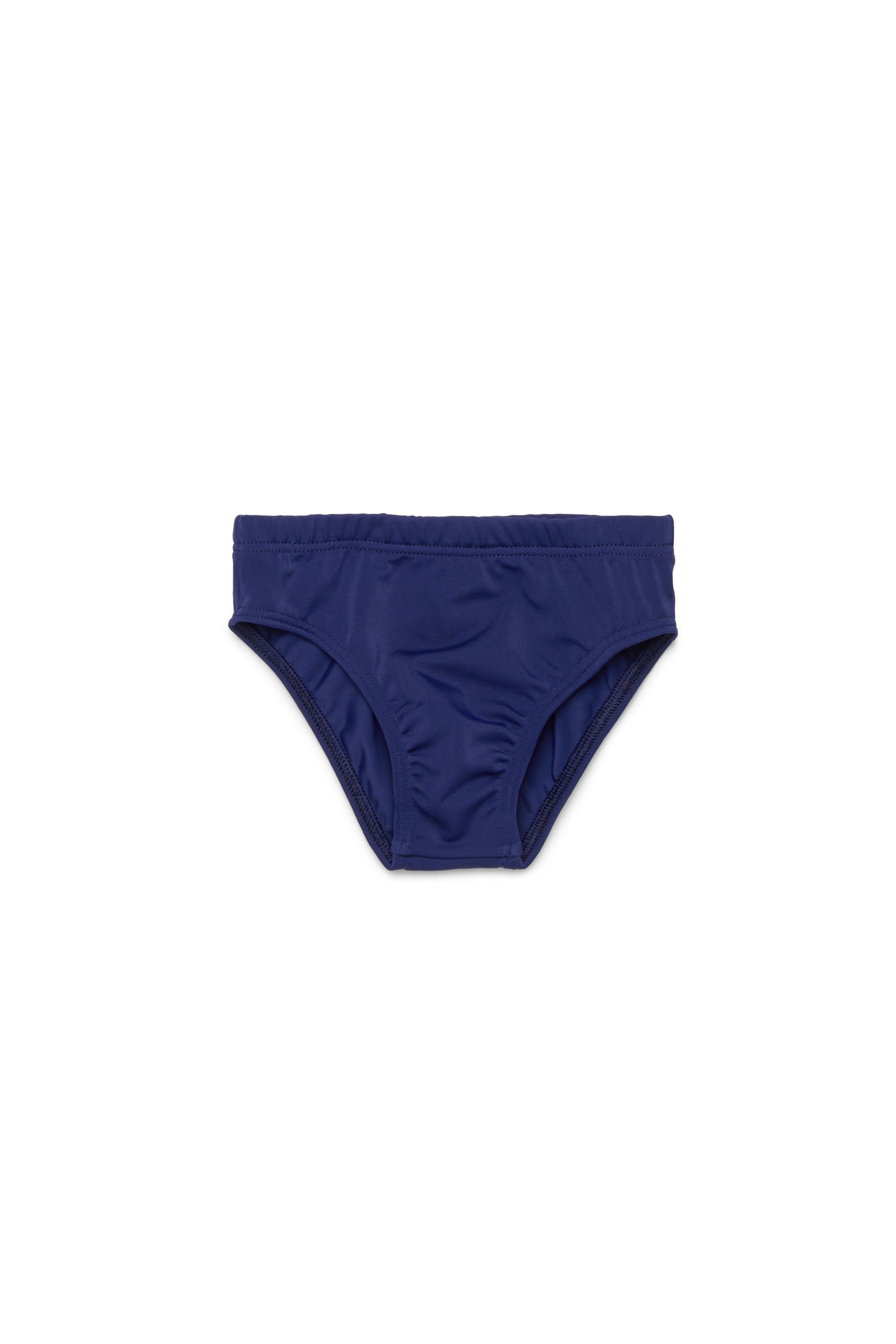 Diesel - MILIB, Man's Swim briefs with Diesel print in Blue - 1