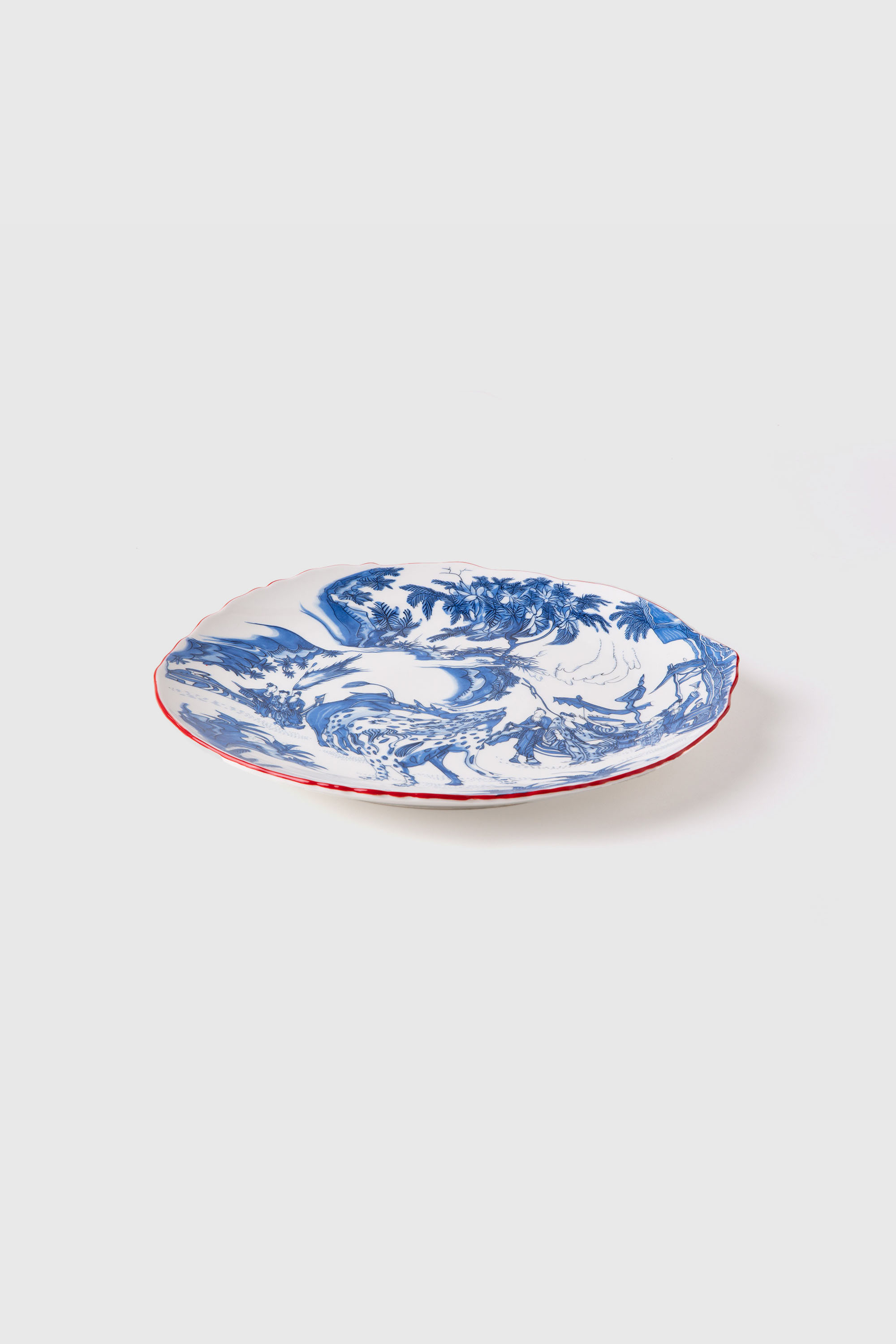 Diesel - 11203 PORCELAIN DINNER PLATE "CLASSIC ON, Unisex's Porcelain dinner plate in White/Blue - 3