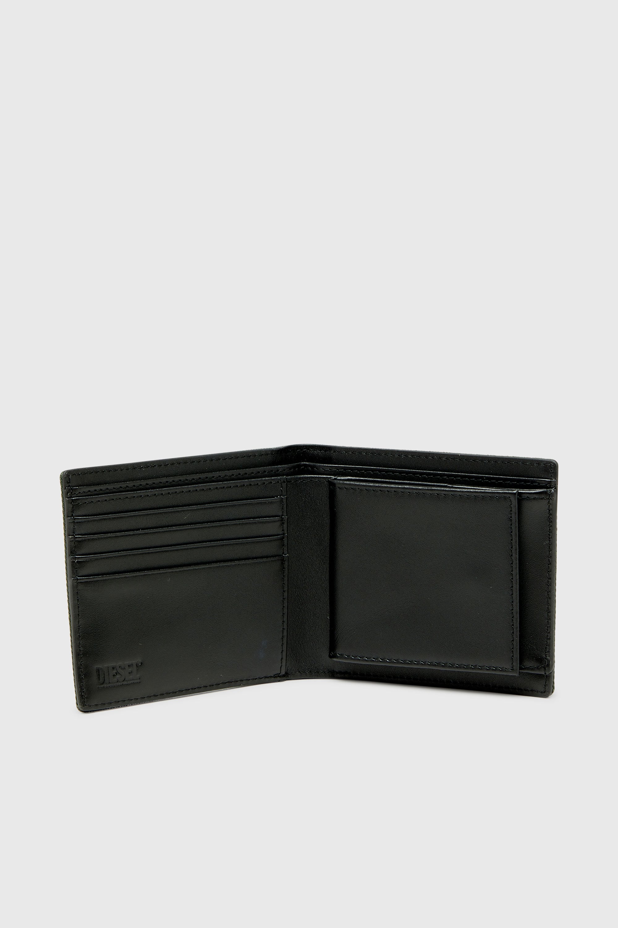 Diesel - D-PACK BI FOLD COIN 3D, Man's Small bi-fold with Diesel patch in Green - 3