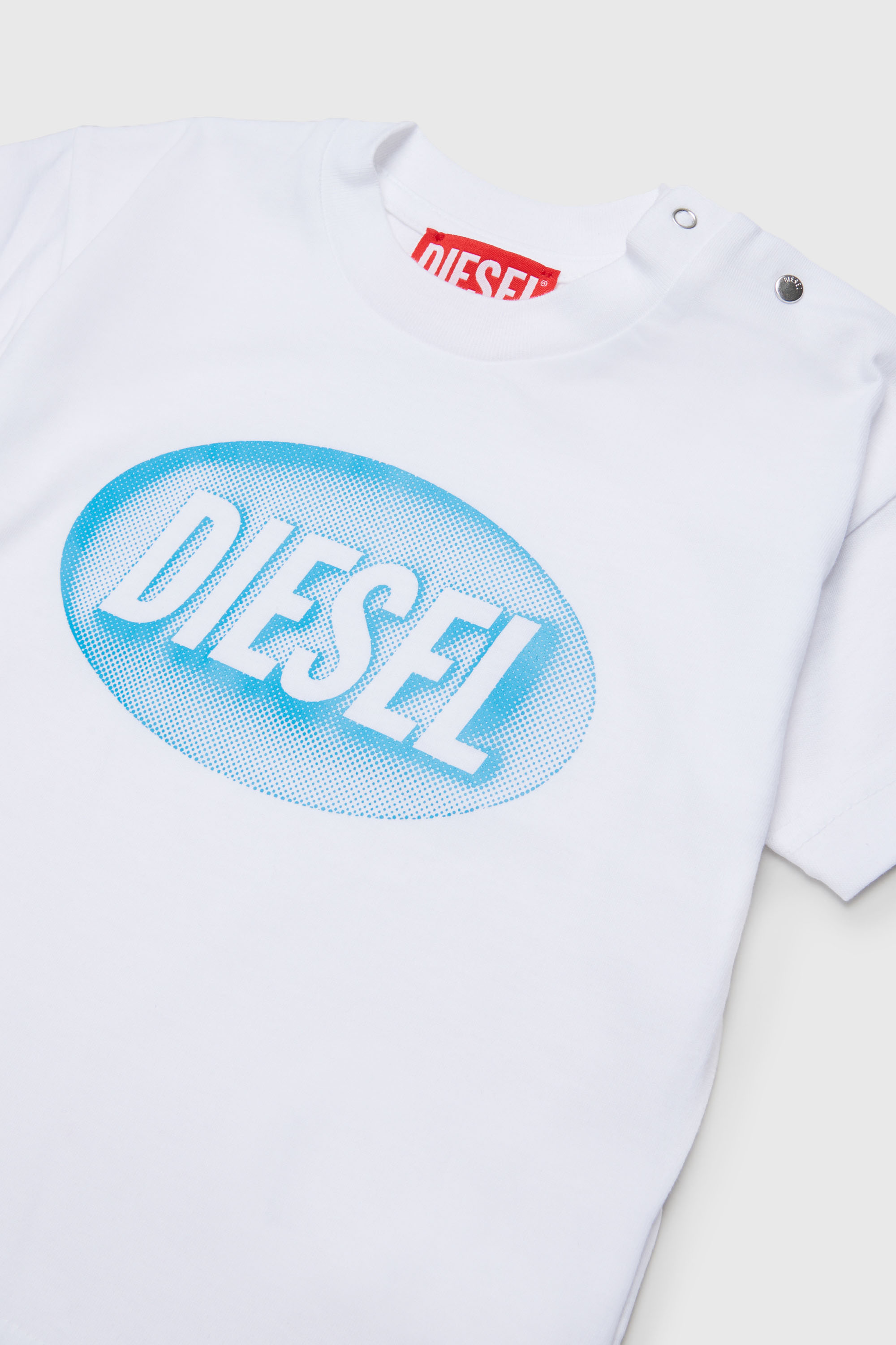 Diesel - TDSELB, Unisex's Cotton T-shirt with logo print in White - 3
