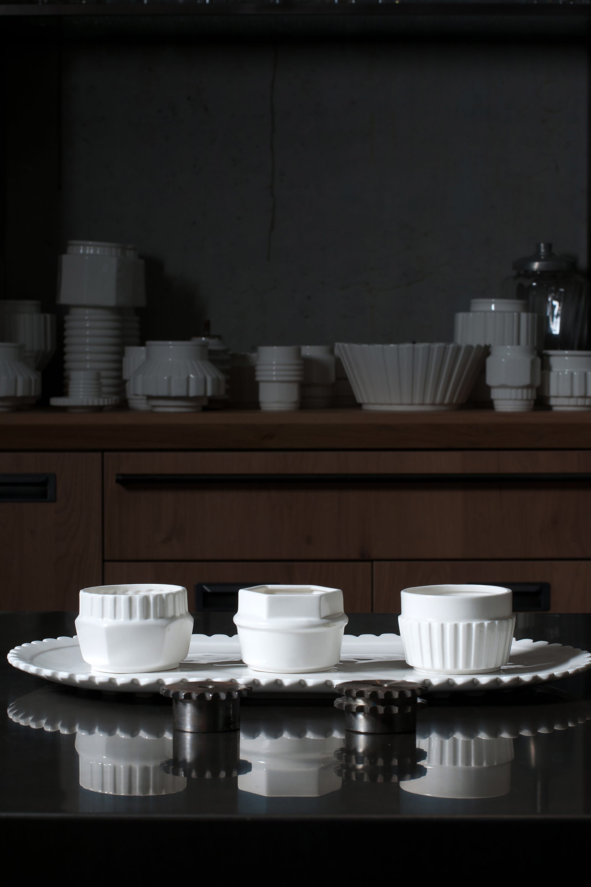 Diesel - 10971 MACHINE COLLEC, Unisex's Porcelain small bowl, ø cm 9 / 3.5" in White - 3