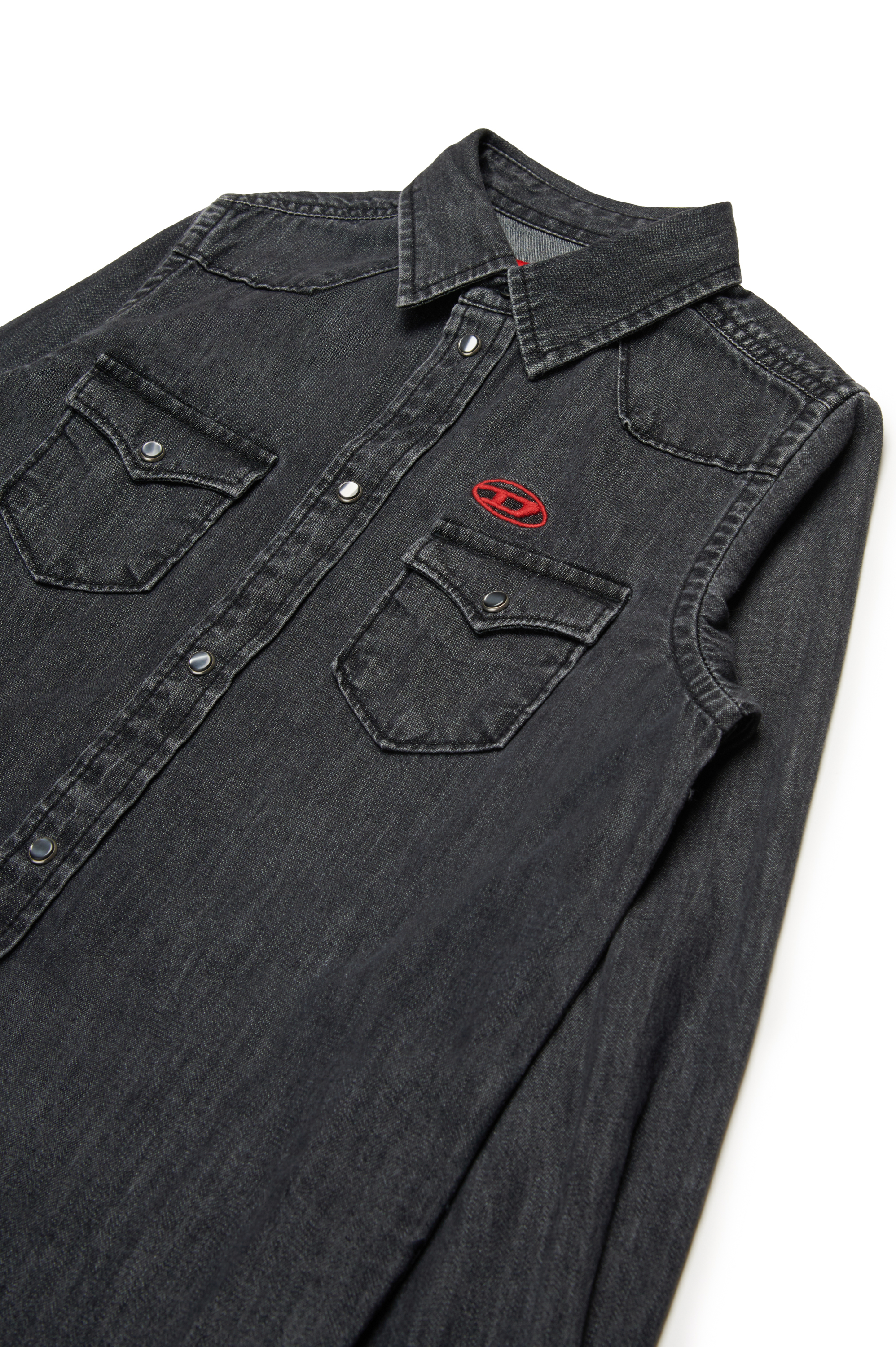 Diesel - CEKO, Man's Denim Western shirt in Black - 3