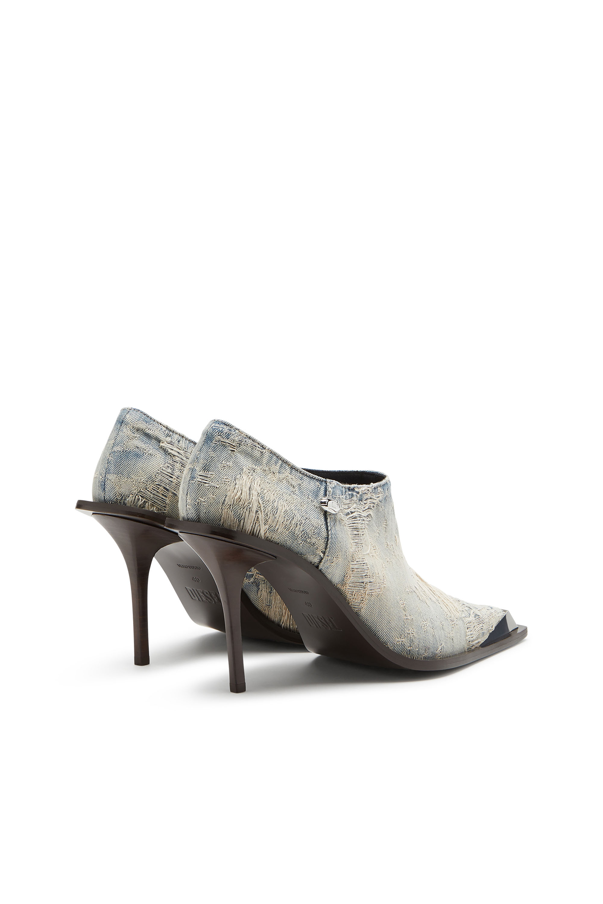 Diesel - D-TONA SC, Woman's D-Tona-Ankle boots in jacquard denim in Light Blue - 3