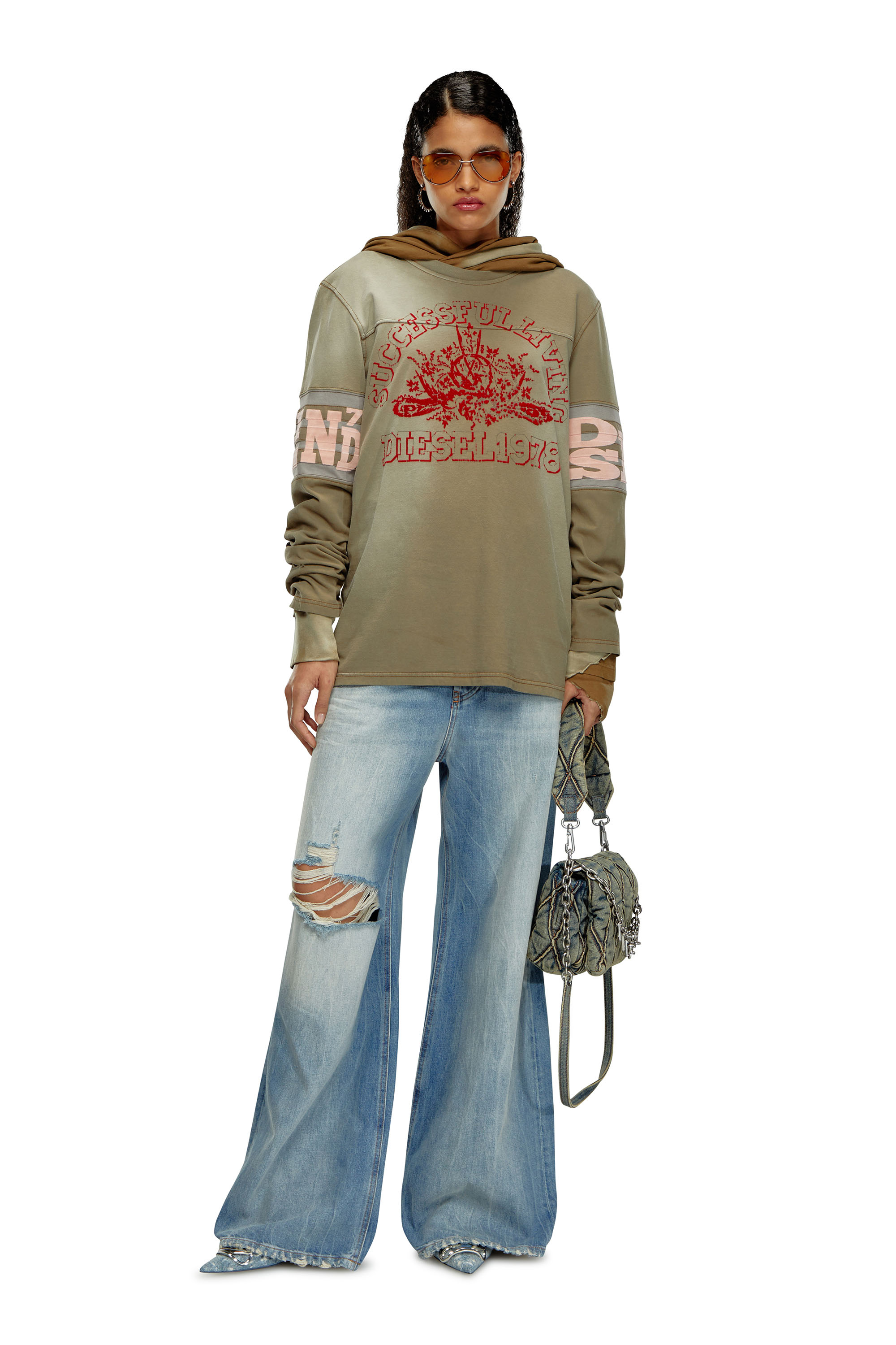 Diesel - Woman's Relaxed Jeans 1996 D-Sire 09H58, Light Blue - 1