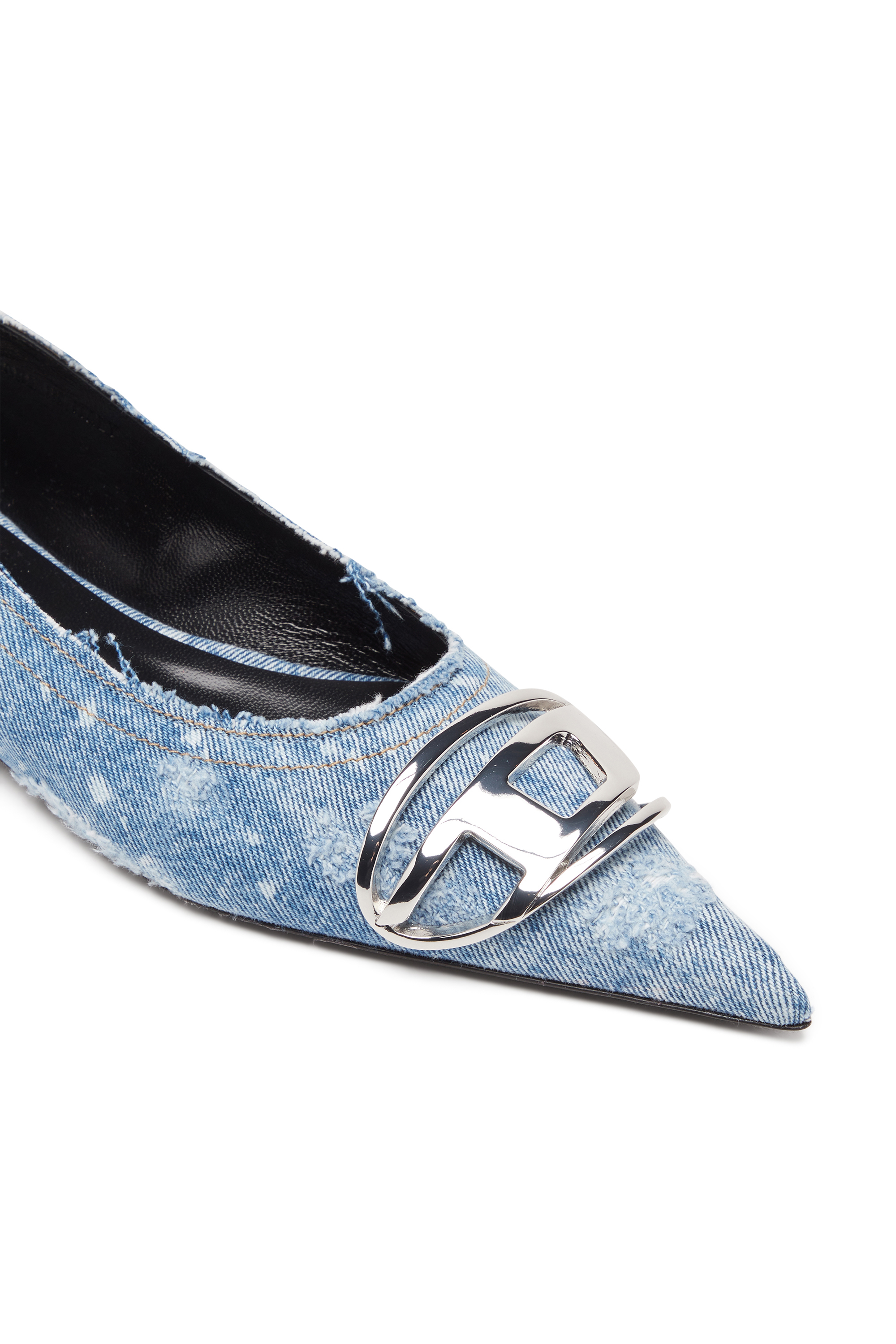 Diesel - D-VENUS BAL, Woman's D-Venus-Ballerina flats with mirror finish in Light Blue - 5