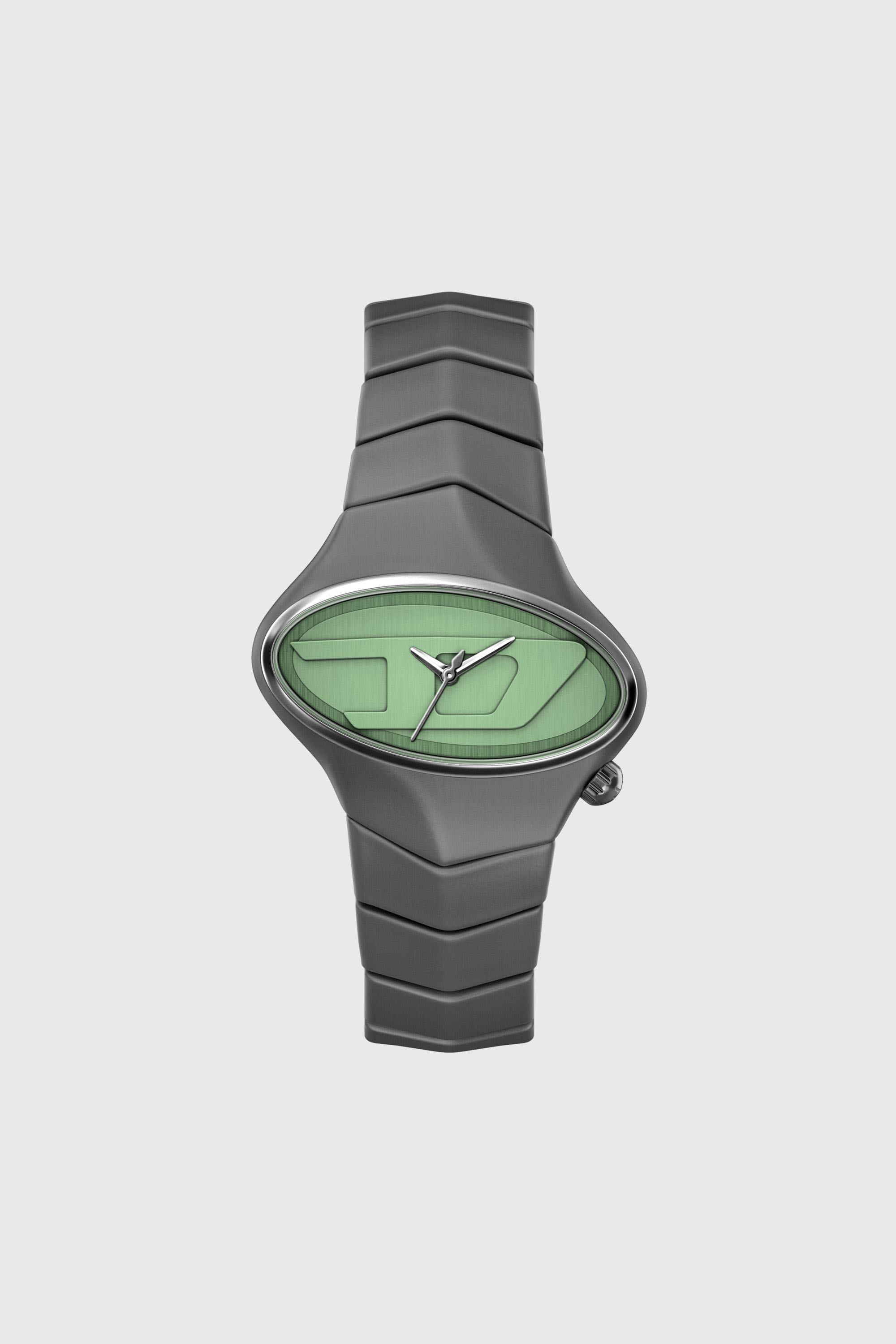 Diesel - DZ2241 WATCH, Man's D-Rush gunmetal stainless steel watch in Dark grey - 1