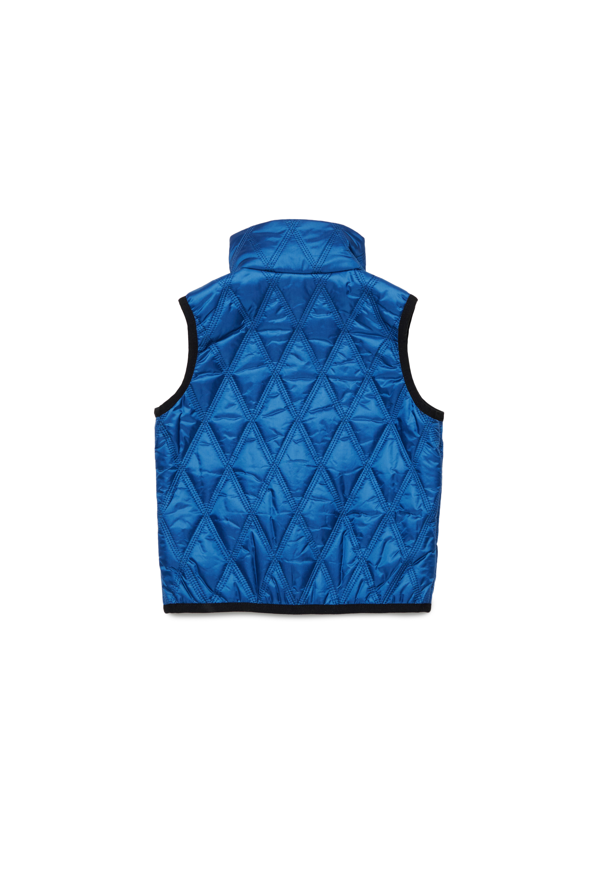 Diesel - JFOKKLOGONHB, Unisex Quilted vest with Oval D patch in Blue - Image 2