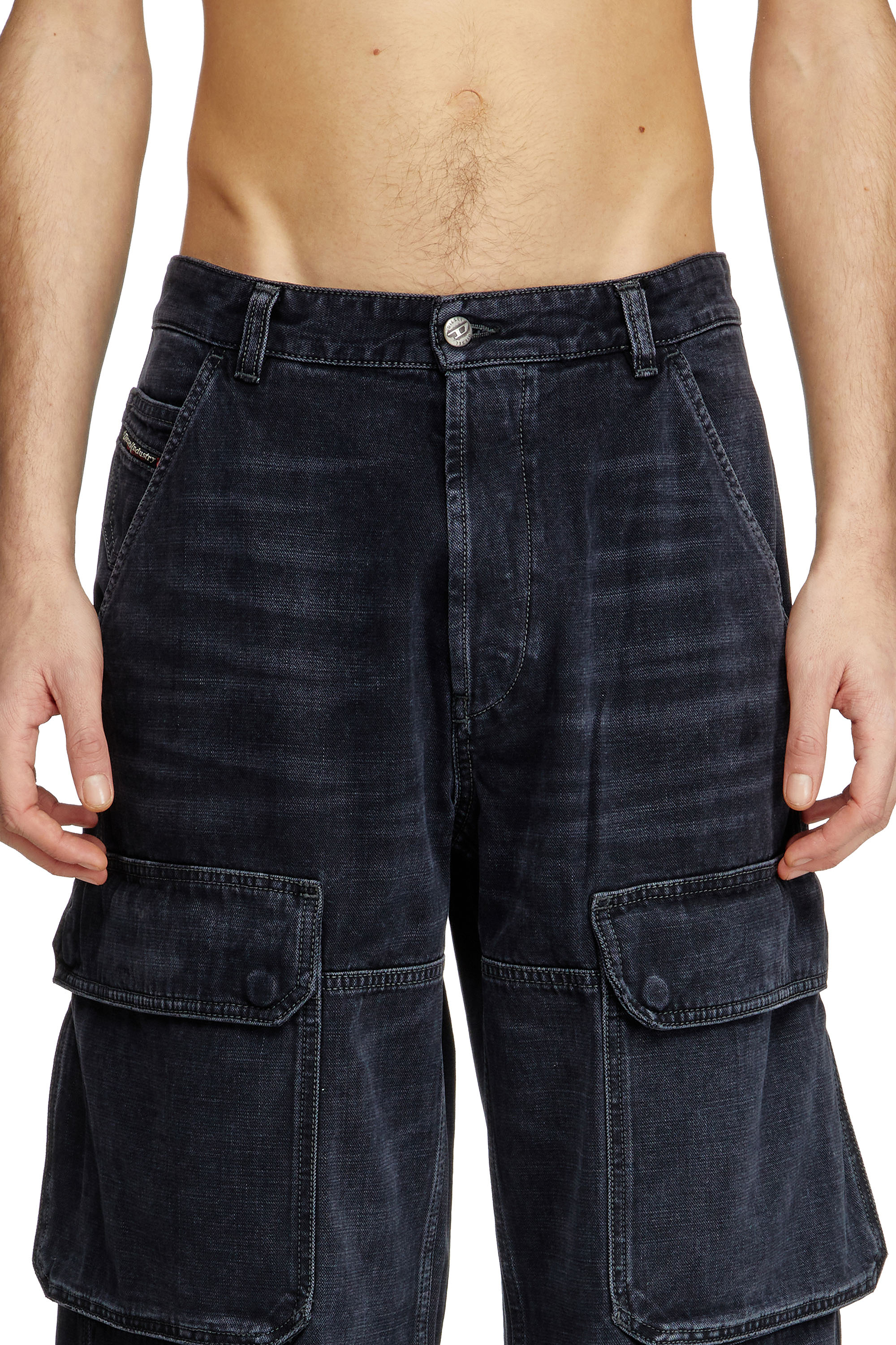 Relaxed Jeans D-Touch 007Z9, Black/Dark grey Diesel - Man's Relaxed Jeans D-Touch 007Z9, Black/Dark grey - 5