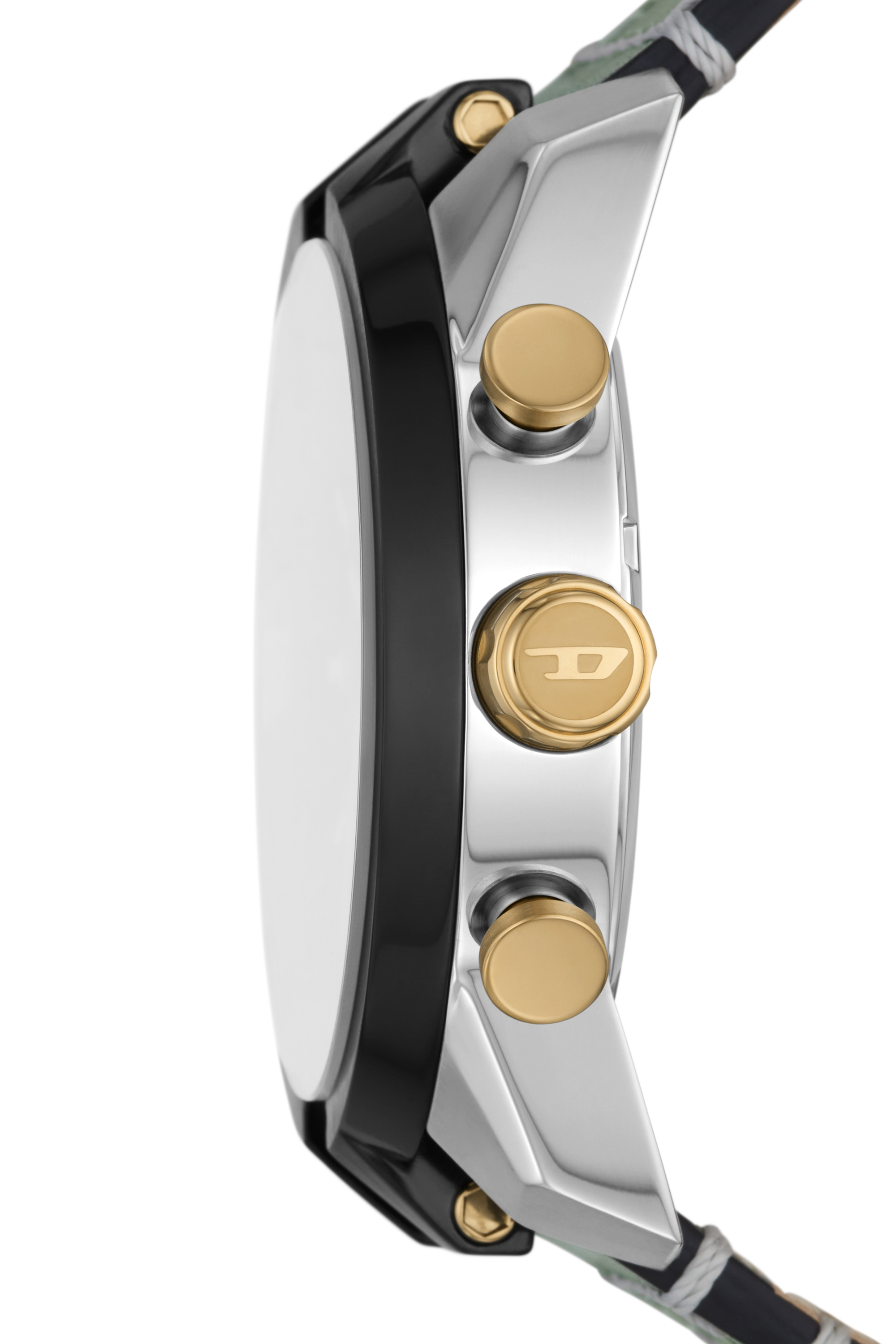 Diesel - DZ4588, Man's Split chronograph green leather watch in Green - 3