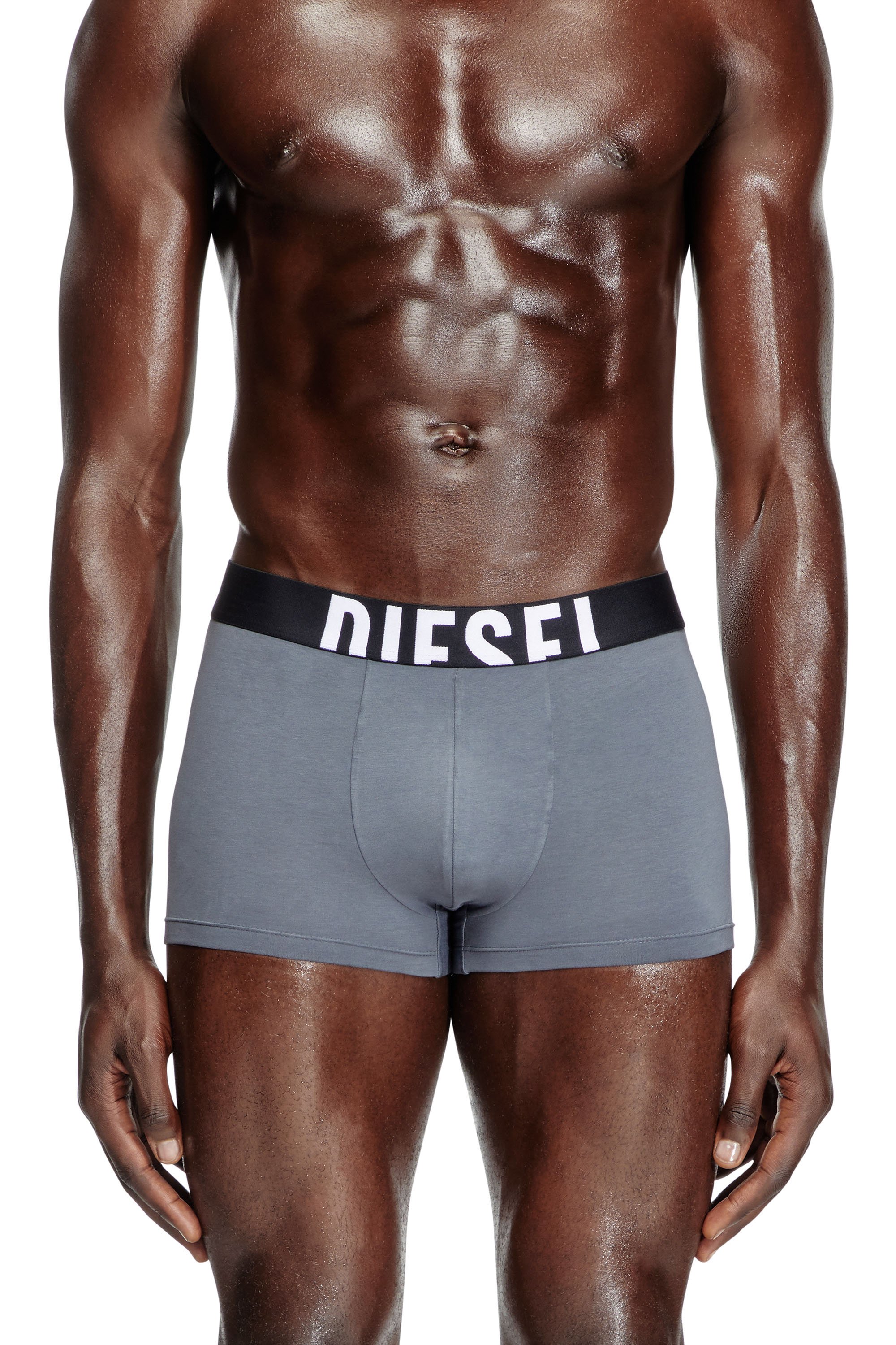 Diesel - DAMIEN-D-POP-3PACK-40, Man's Three-pack boxer briefs in stretch cotton in Grey/Black - 3