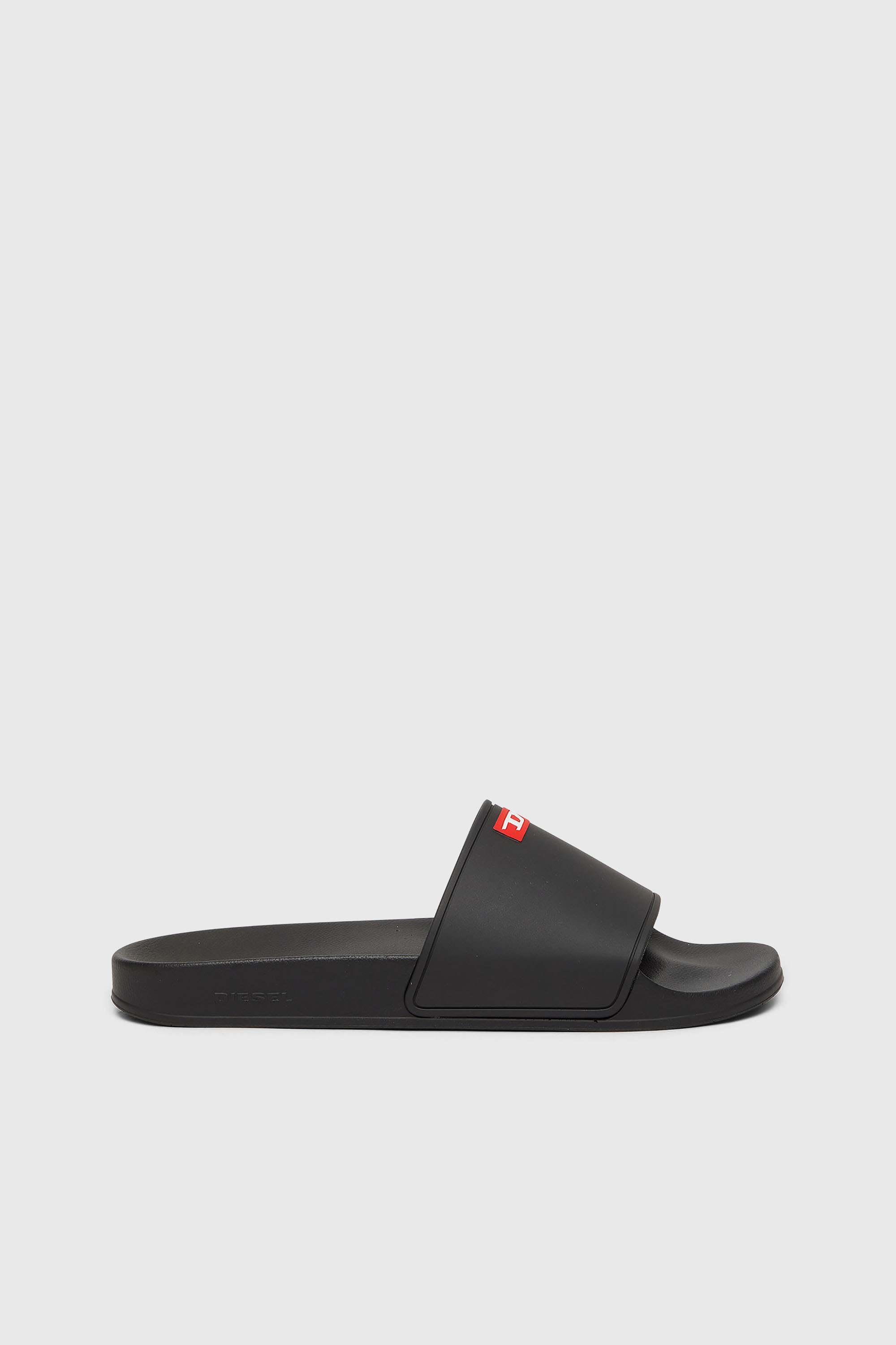 Diesel - SA-SWIM, Man's Sa-Swim-Rubber pool slides with D logo in Black - 1