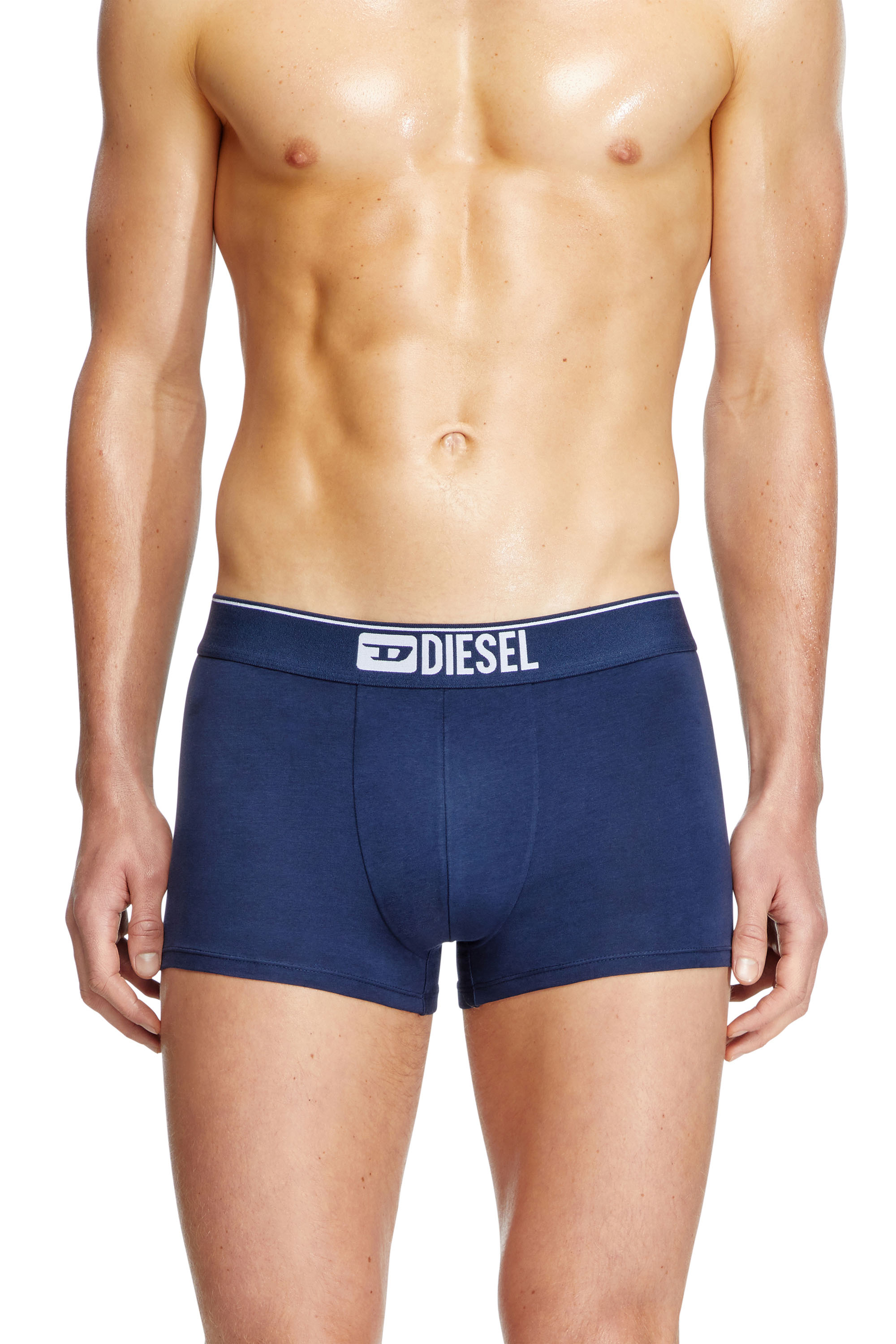 Diesel - UMBX-DAMIENTHREEPACK, Man's Three-pack of plain boxer in White/Blue - 3