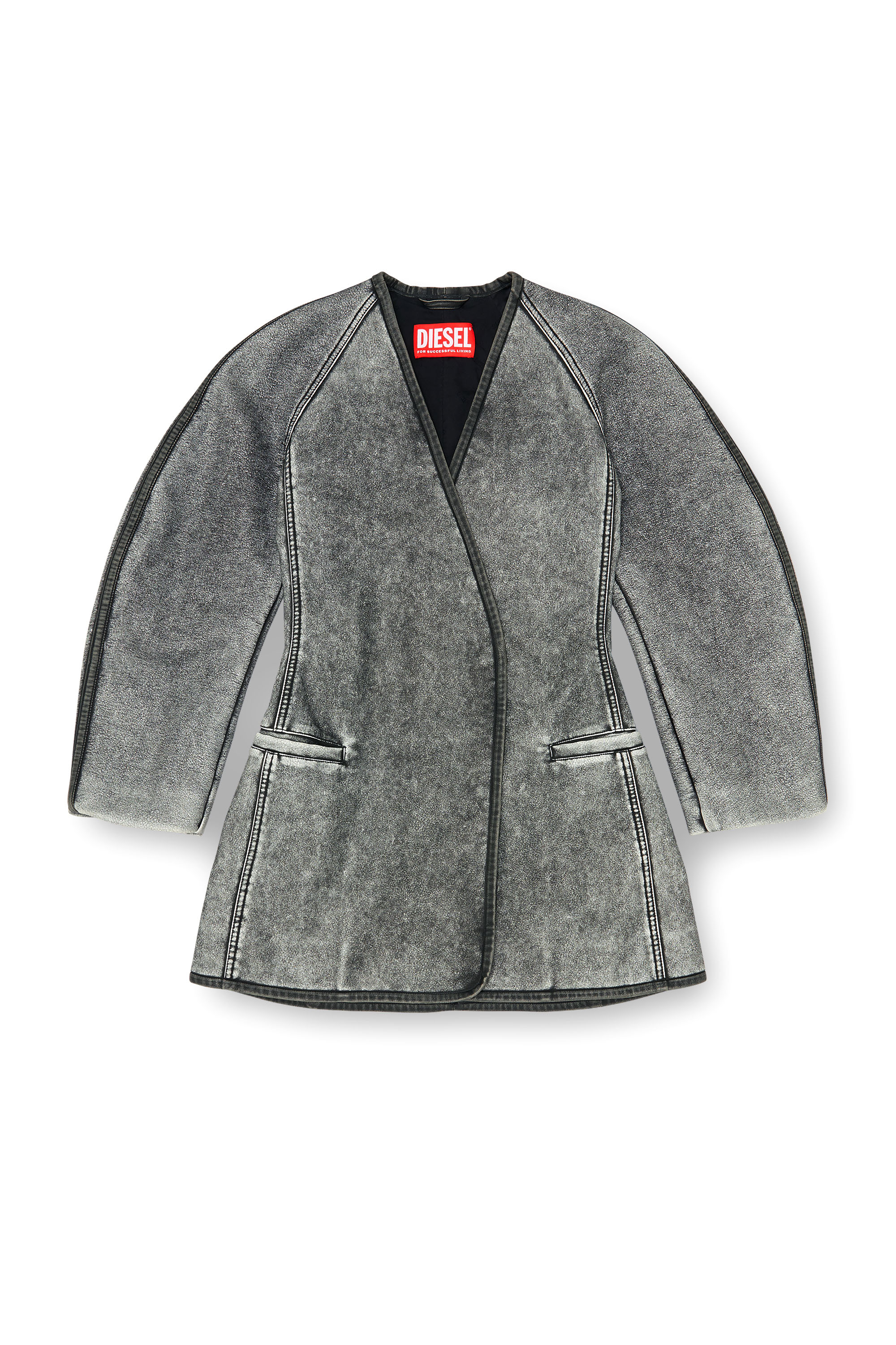 Diesel - G-ALAX, Woman's Cardigan jacket with cocoon sleeves in null - 3