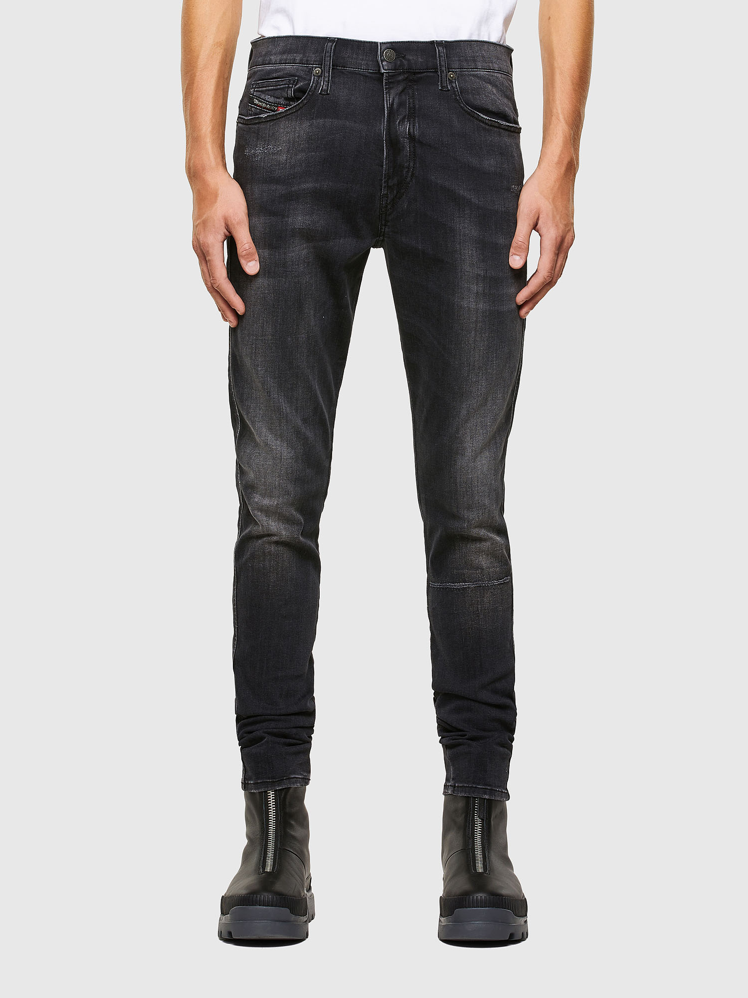 D-Istort 069RL Man: Skinny Black/Dark grey Jeans | Diesel