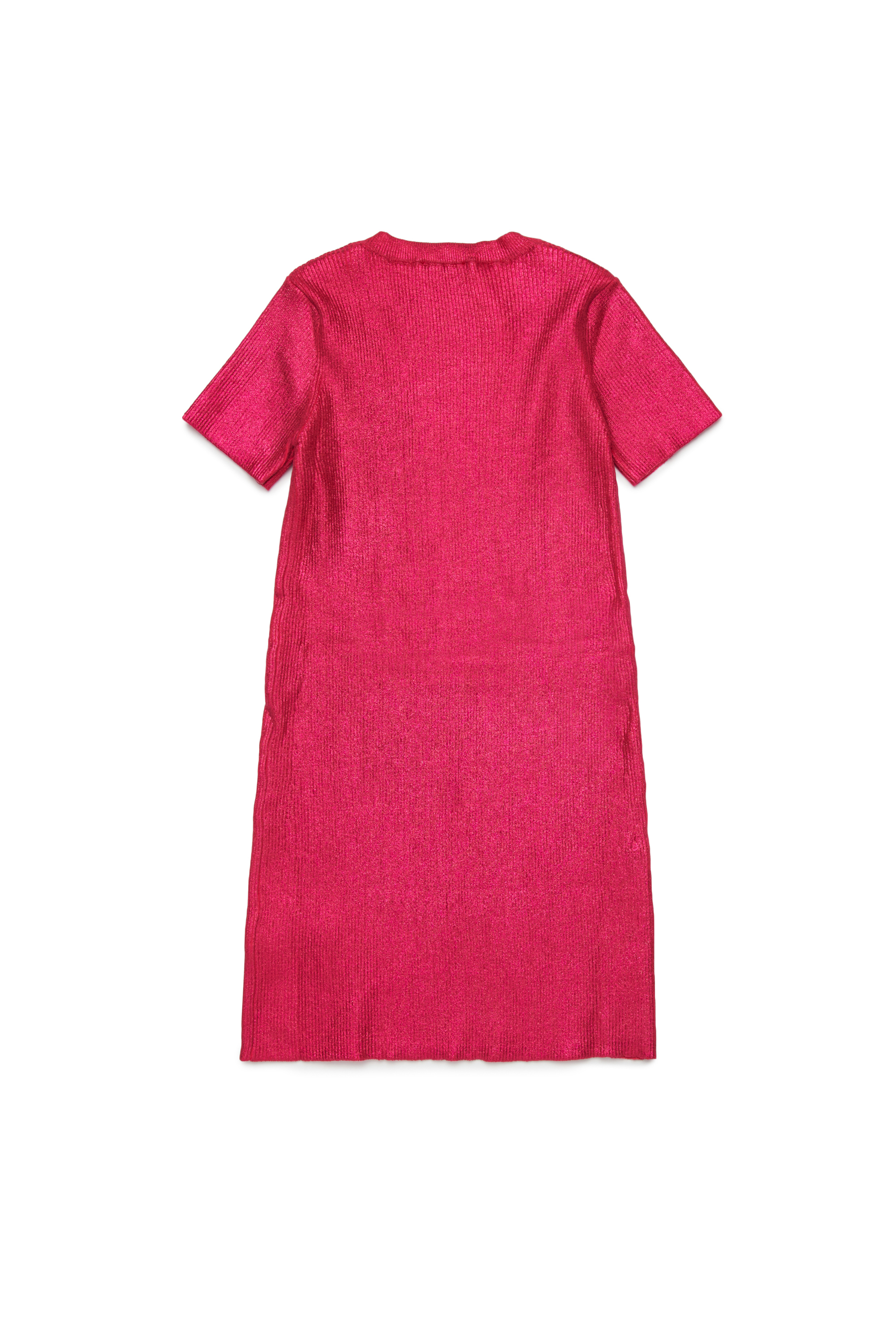 Diesel - DMONERVAX, Woman's Dress in metallic ribbed knit in Pink - 2